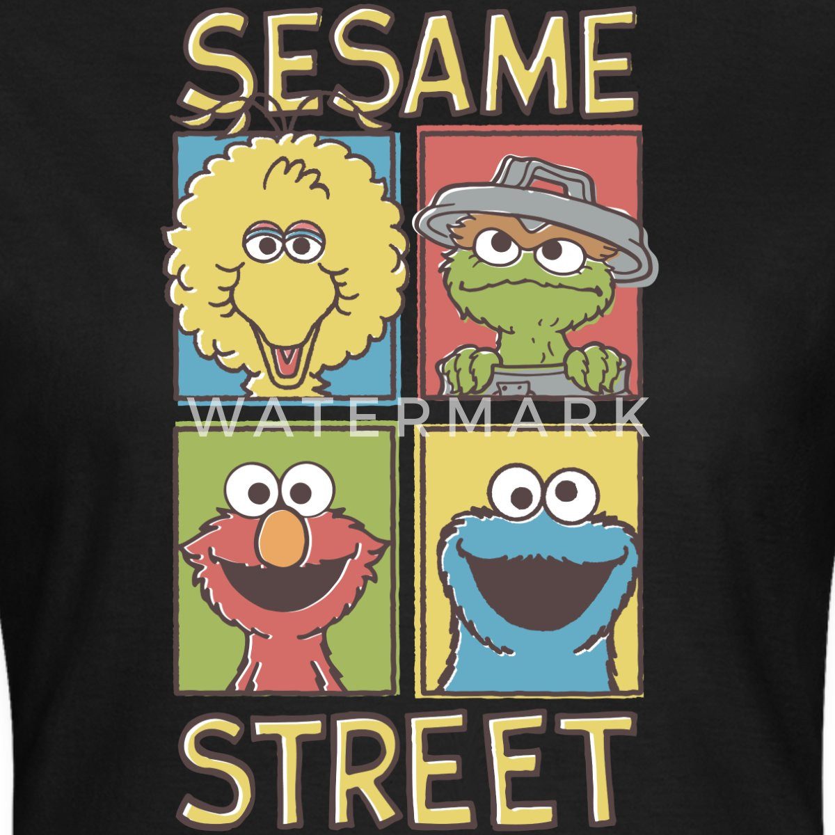 Spreadshirt T-Shirt Sesamstraße Bibo, Oscar, Elmo, Krümelmonster Frauen T-Shirt (1-tlg)