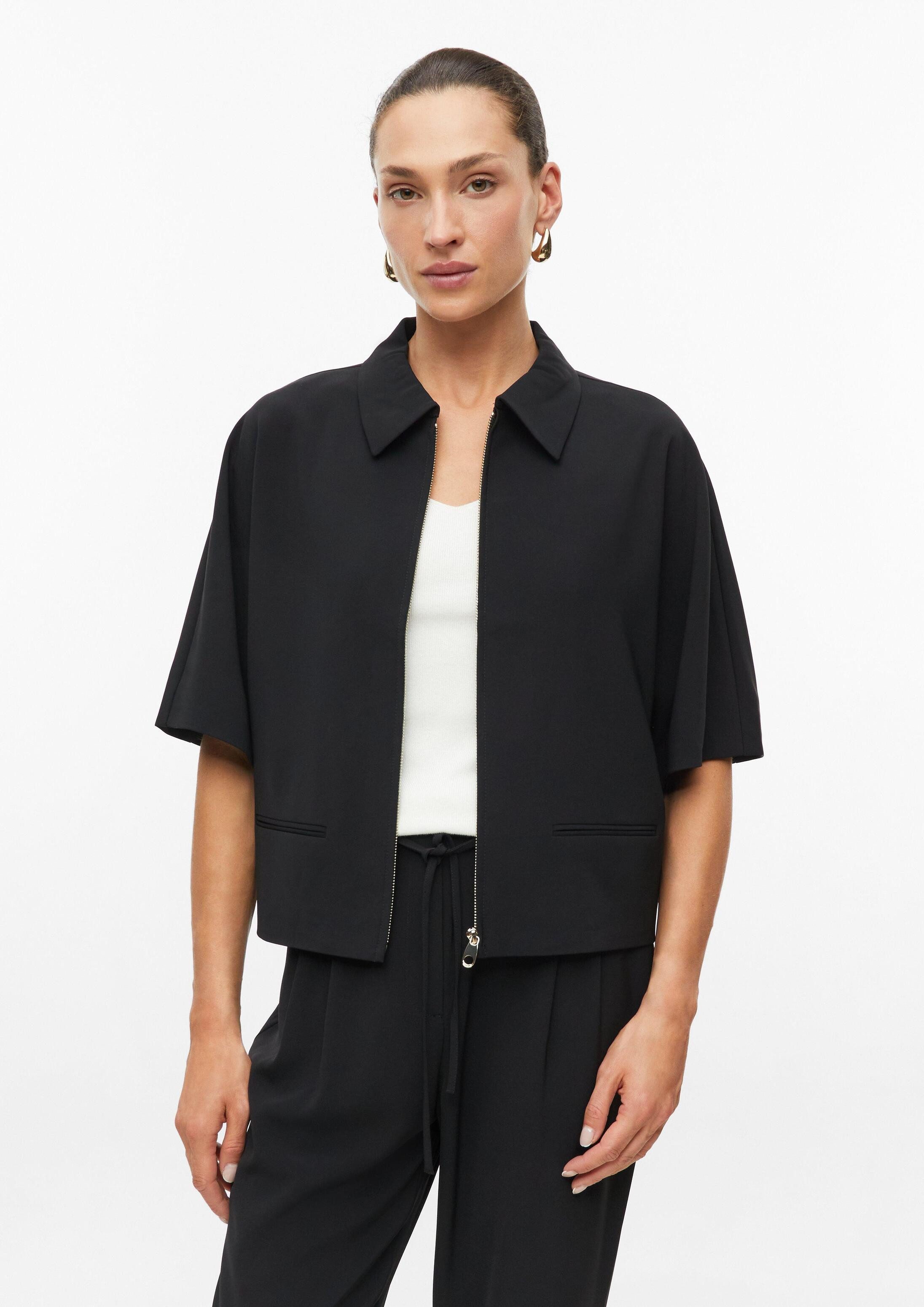 s.Oliver Funktionsjacke Indoor-Jacke Jacke mit überschnittenem kurzen Arm
