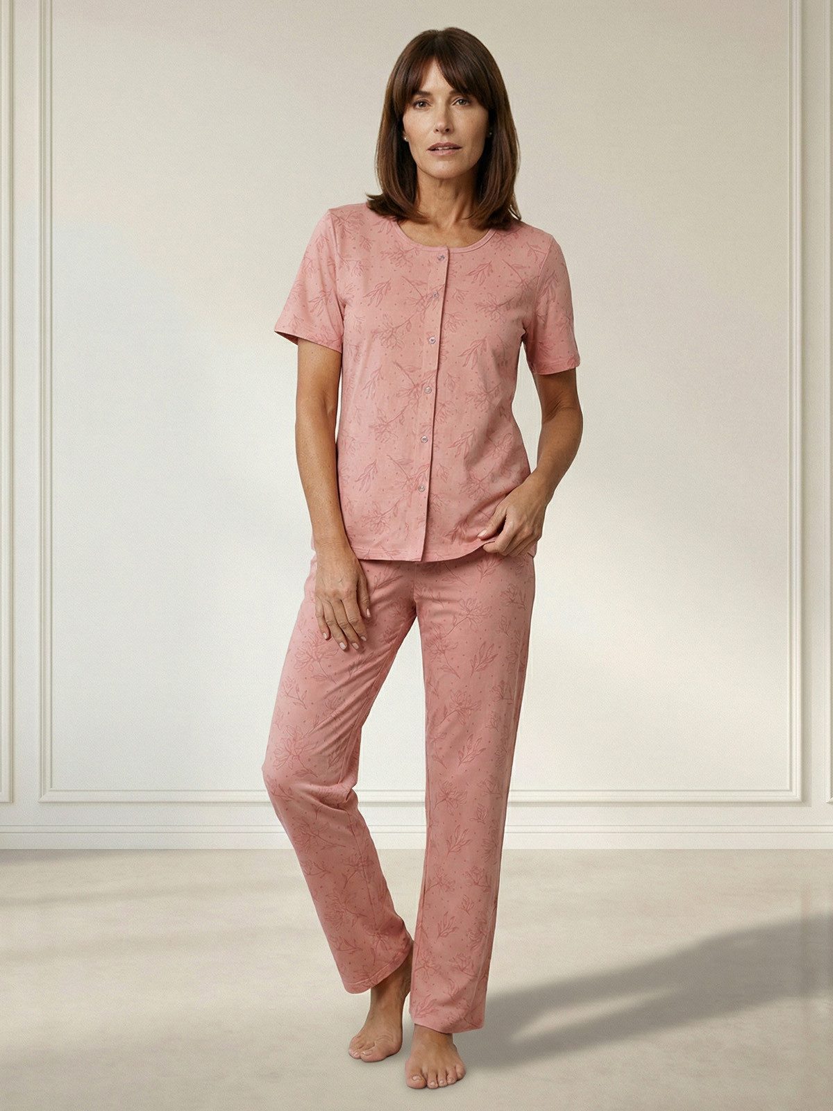 zeitlos Pyjama Pyjama Set Kurzarm - Floral