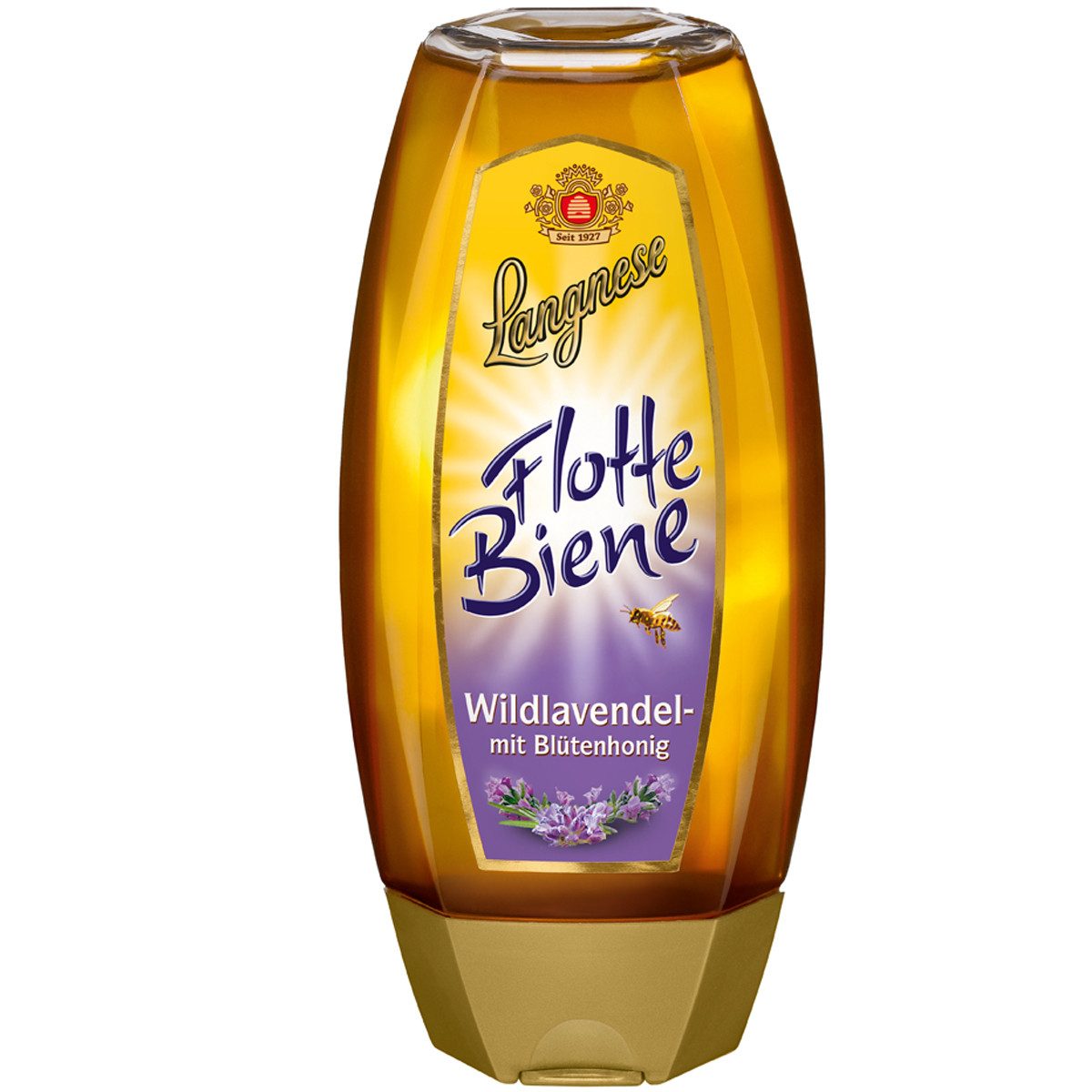 Langnese Honig, Langnese Flotte Biene Wildlavendel mit Blütenhonig süß und mild 500g