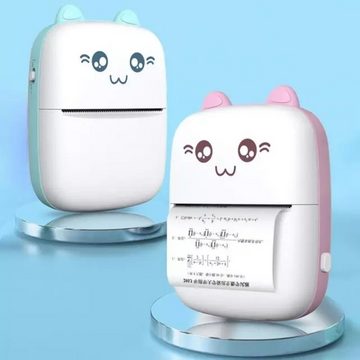 COFI 1453 Mini-Katzen-Thermodrucker Print-App Drucker für Kinder Drucker Etikettendrucker
