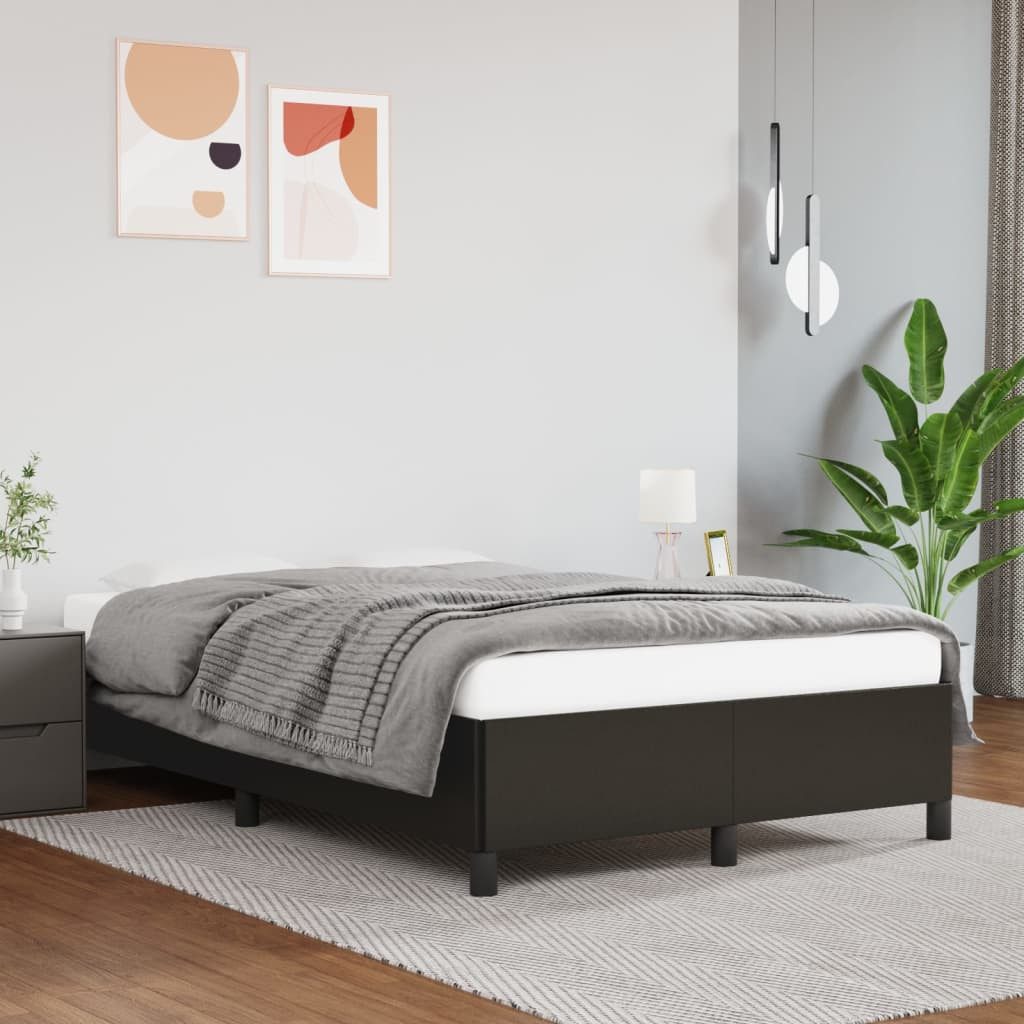 vidaXL Bett, Bettgestell Schwarz 120x200 cm Kunstleder günstig online kaufen