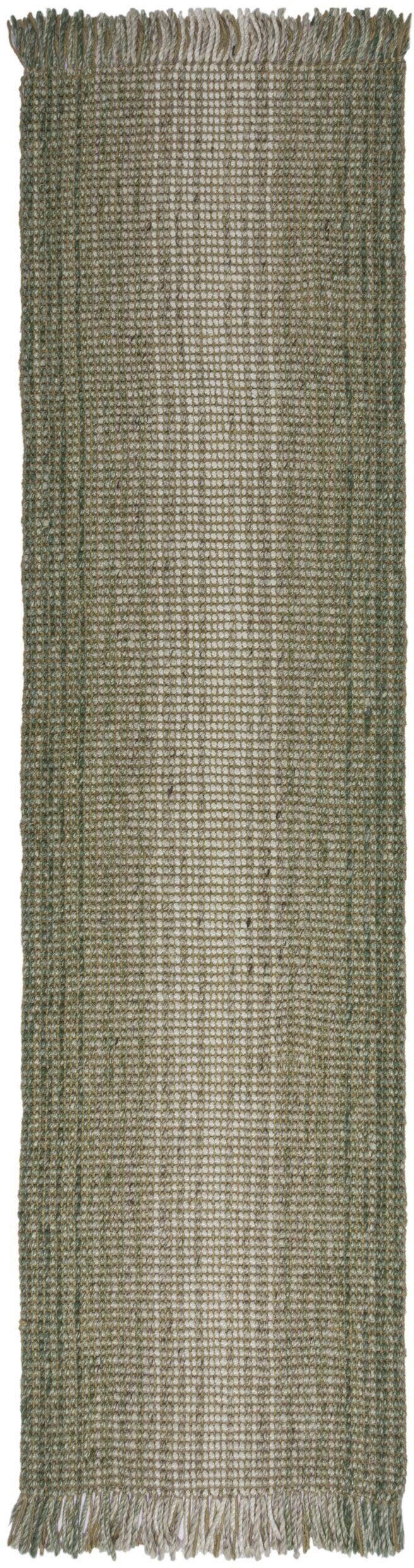 8 RUGS, mm Höhe: Jute Läufer grün FLAIR Ombre, rechteckig,