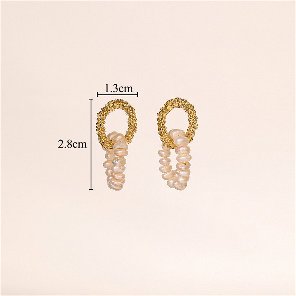 Ohrringe Perlen Premium Set, Ohrringe 3er Vintage Rouemi Ohrring-Set Set Gold