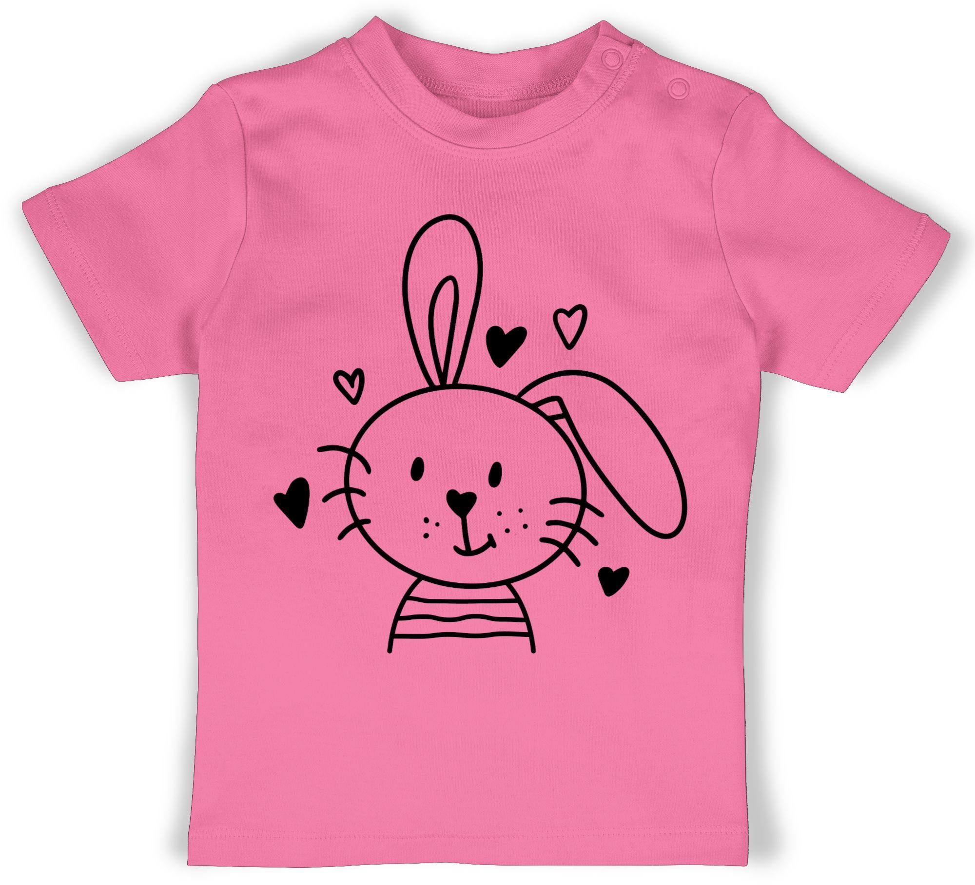 Shirtracer T-Shirt Hasen Schlappohr Osterhase Ostergeschenke 1 Pink