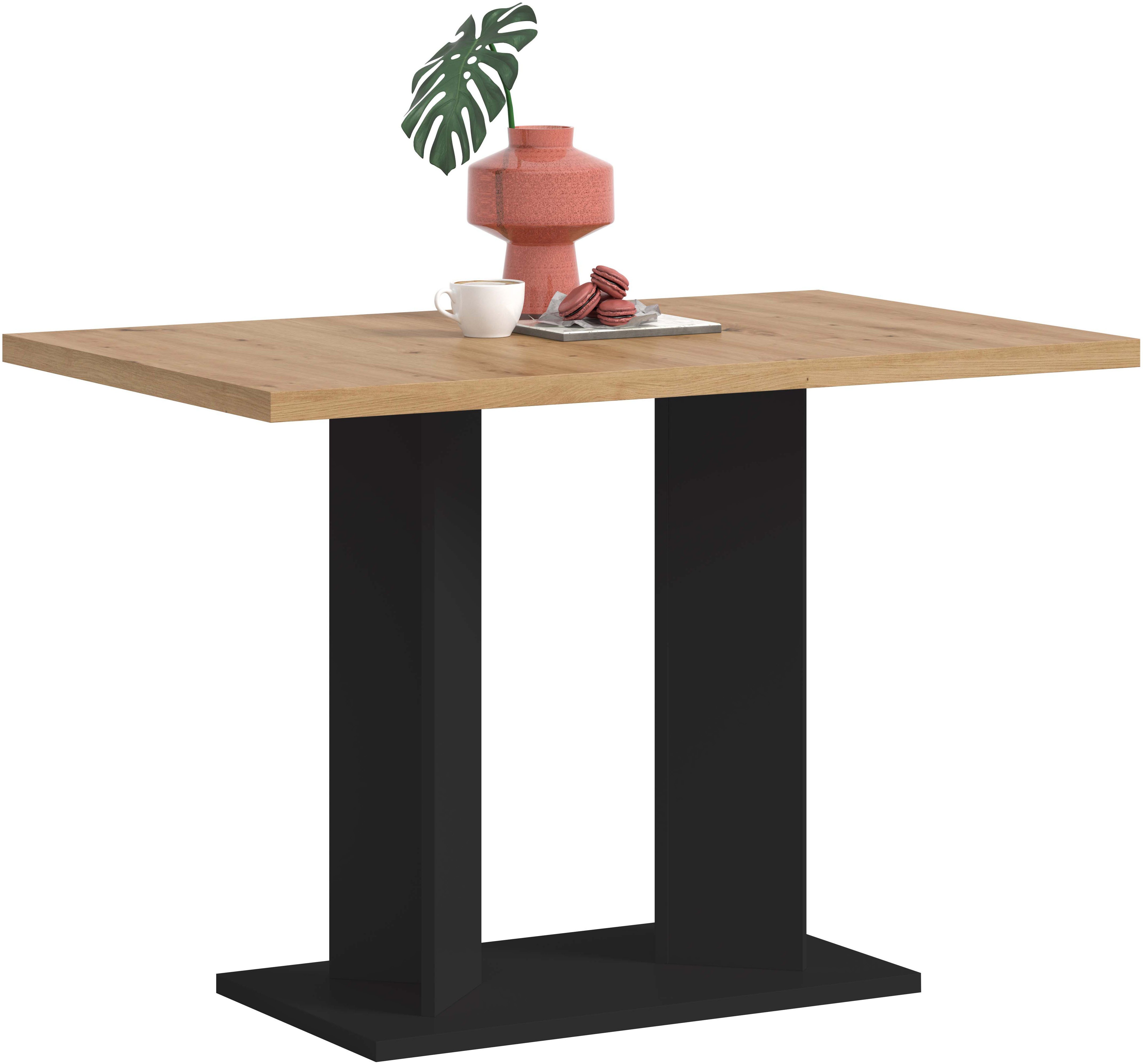 Home affaire Esstisch GERO, 110x76x70 cm, mit Säulengestell (1-St., in verschiedenen Ausführungen erhältlich), Tisch, Esstisch, Esszimmer, Esszimmertisch, Küchetisch, Bartisch