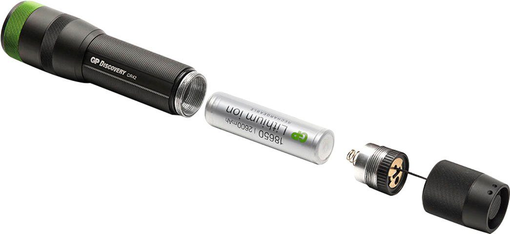 Batteries (1-St), Leuchtmodi Max/Medium/Niedrig/ECO/SOS GP Taschenlampe CR42