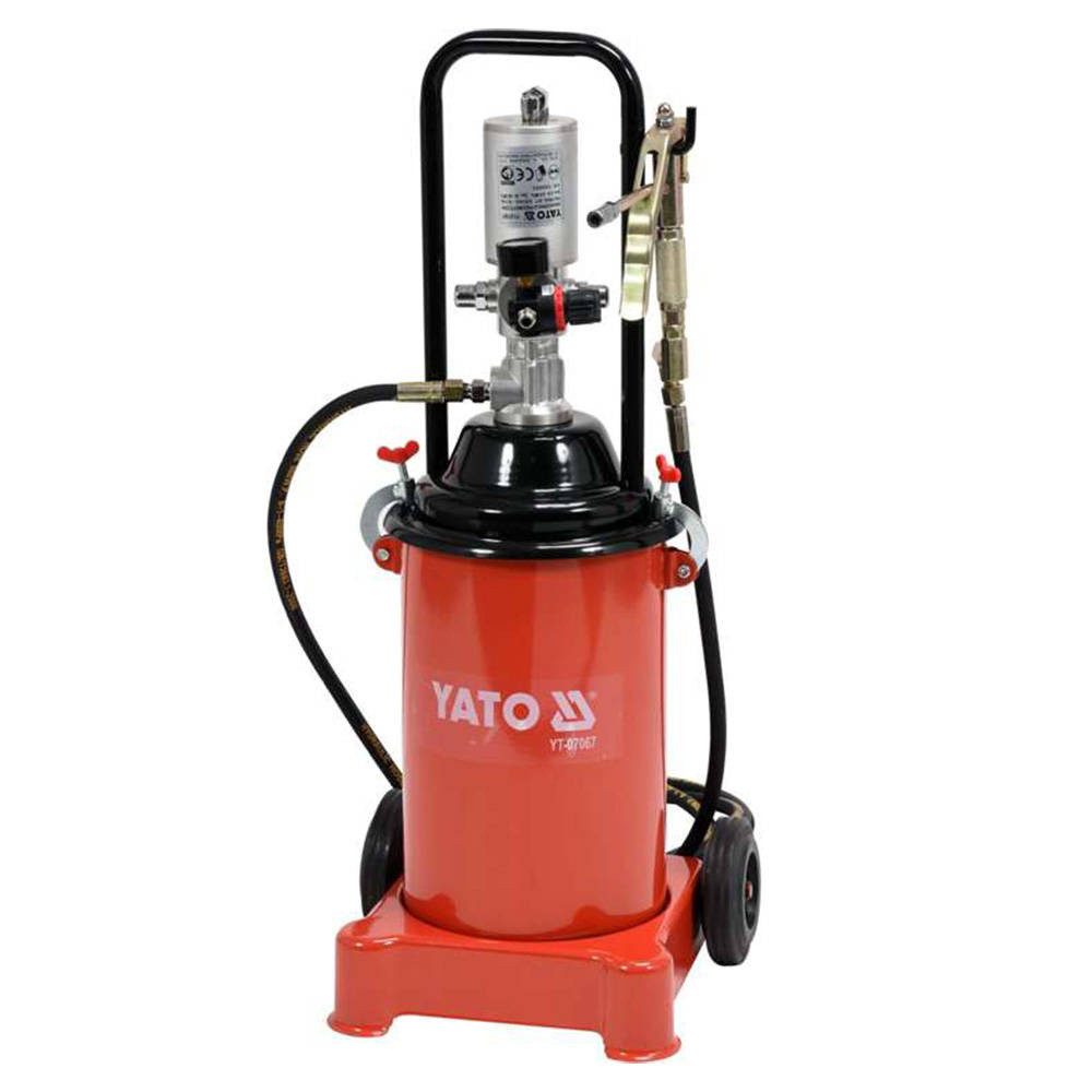 Yato Werkstattpresse Pneumatische Fettpresse, 12 l