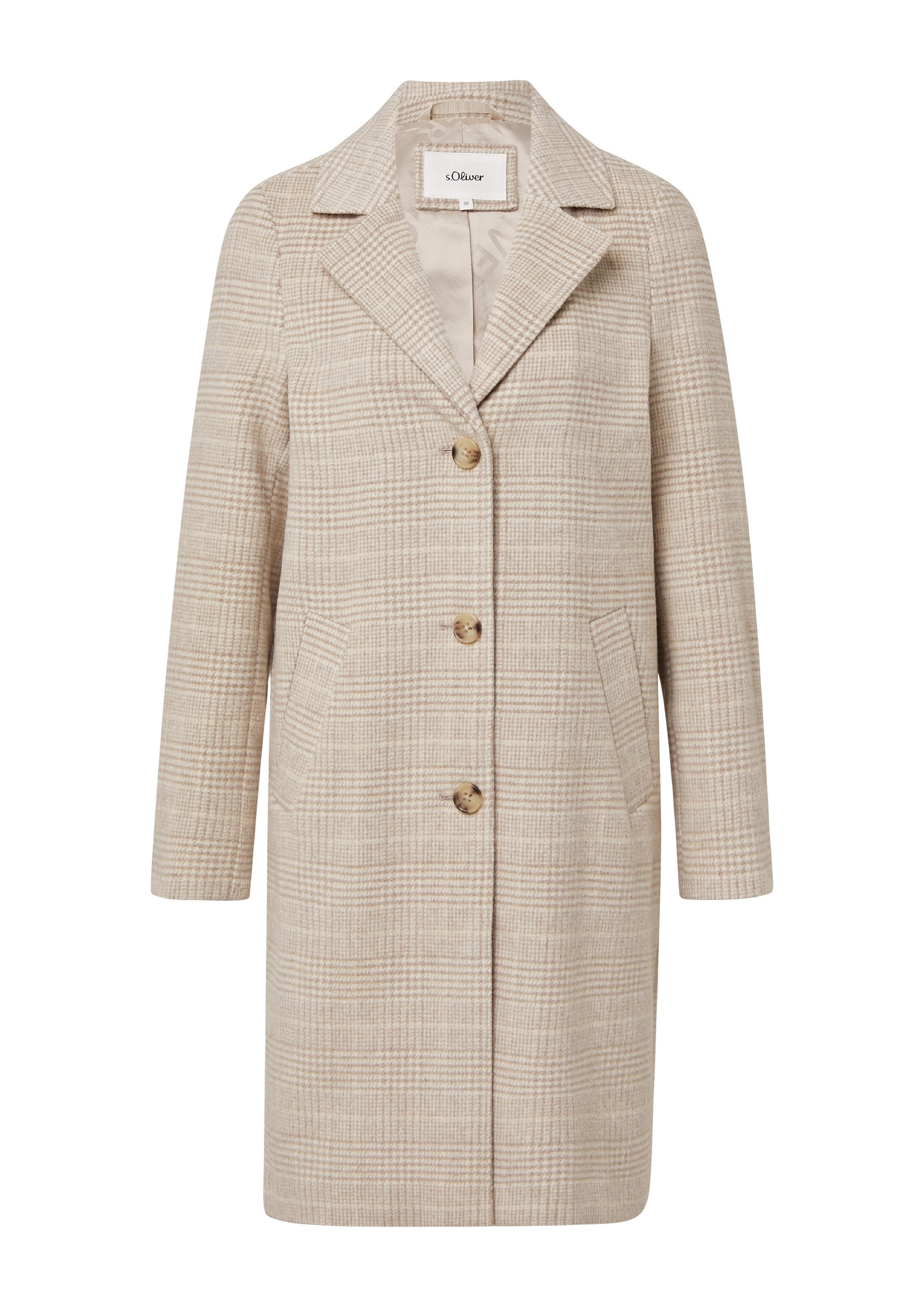 s.Oliver Wintermantel Outdoor-Mantel Wollmixmantel mit Reverskragen und Ein günstig online kaufen