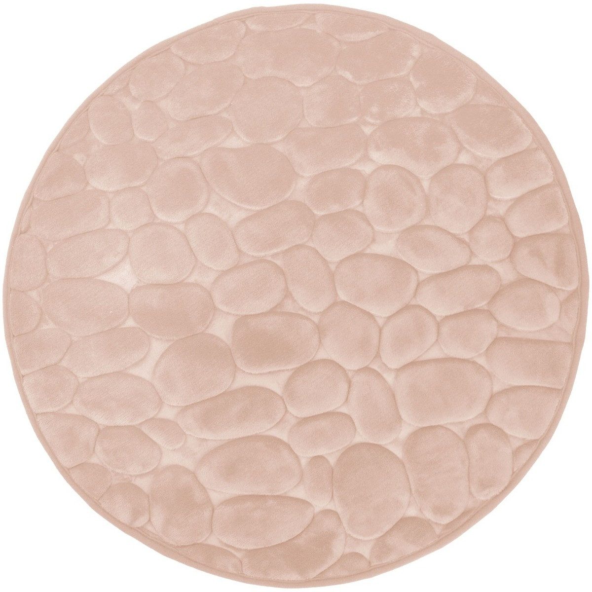 Euroshowers GmbH Badematte Memory Foam Bellarina Hellrosa Ø60 cm, Memory funktion, Rutschhemmende Beschichtung auf der Unterseite, 100% polyester, memory foam (stoppning), latex SBR, Rund, Memory funktion, Rutschhemmende Beschichtung auf der Unterseite