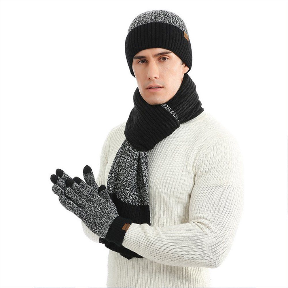 GLIESE Mütze & Schal Warme Mütze, Schal, Handschuhe, dreiteiliges Set, Modegeschenk