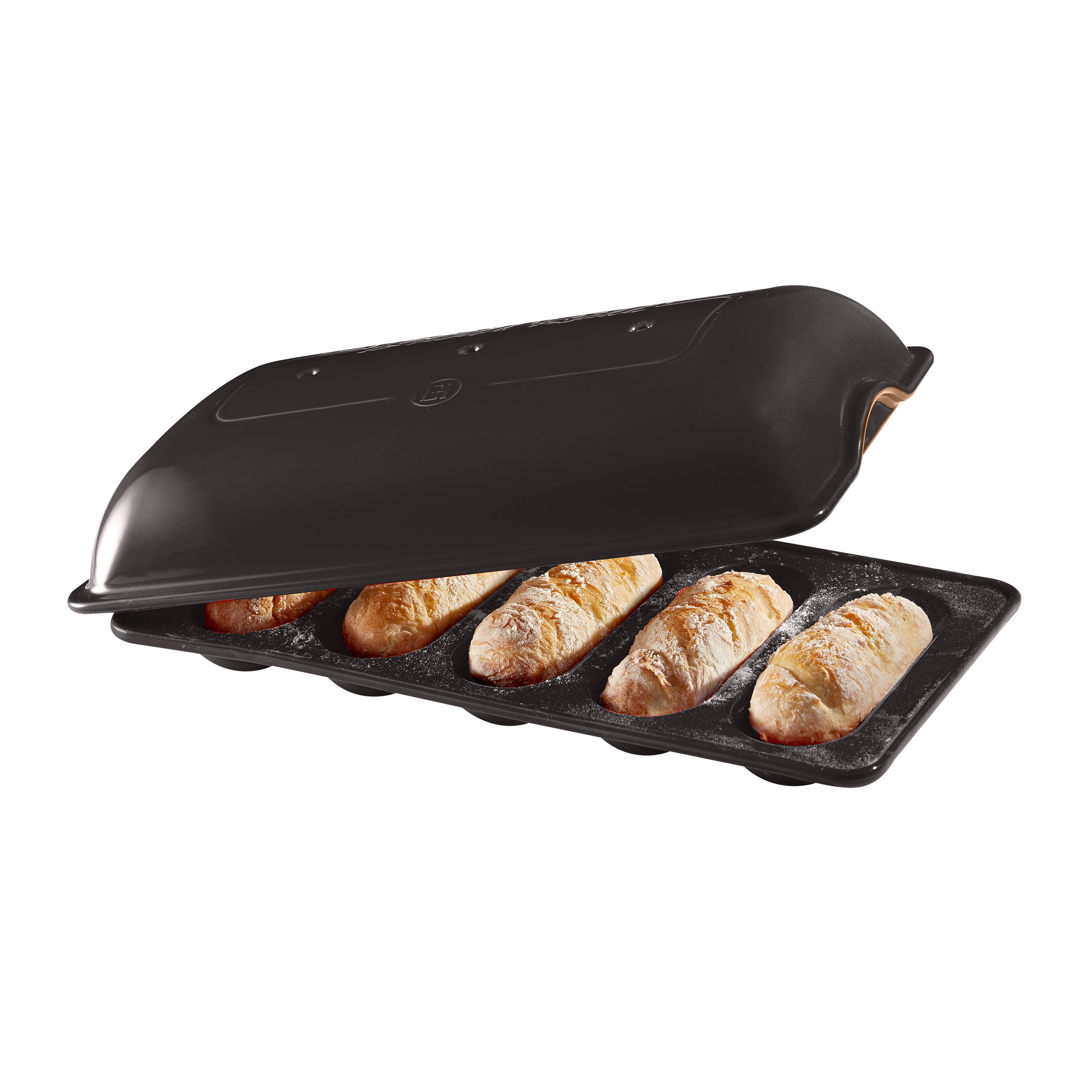 Emile Henry Brotbackform Keramik Mini-Baguette-Set Brotbackform