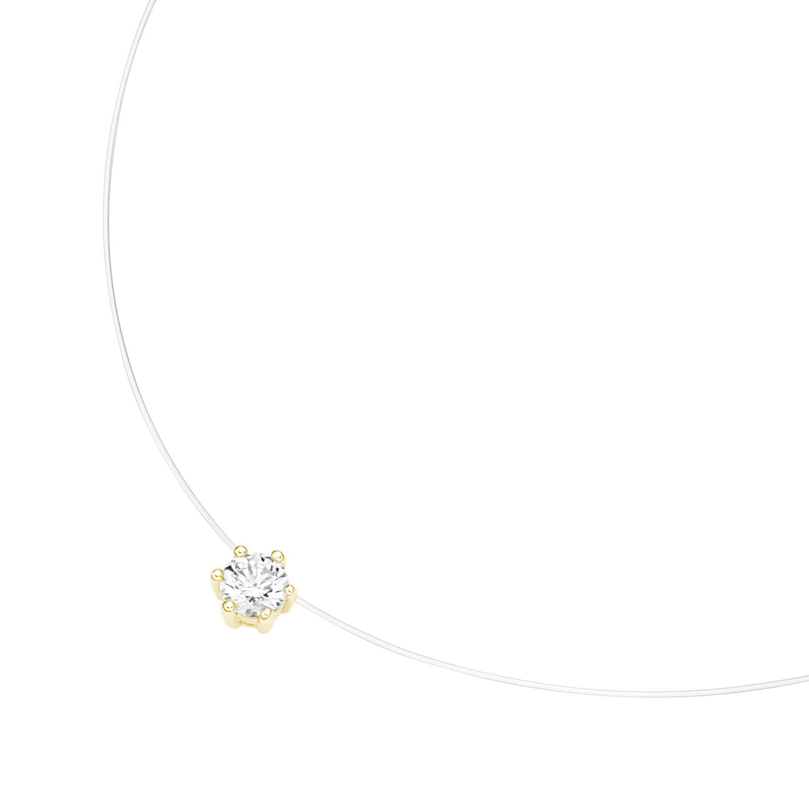 Smart Jewel Collier schwebender Stein, Zirkonia, günstig online kaufen