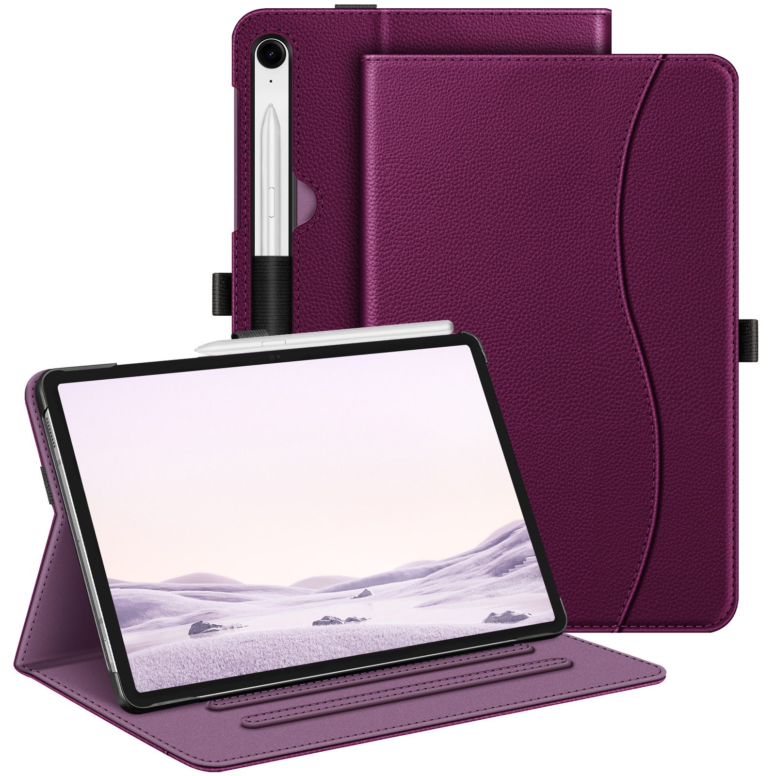 Fintie Tablet-Hülle für Samsung Galaxy Tab S10 Lite/S10 FE/S9 FE 10.9 Zoll & S9 11 Zoll, Multi-Winkel Folio Case mit Dokumentenfach & Auto Schlaf/Wach Funktion