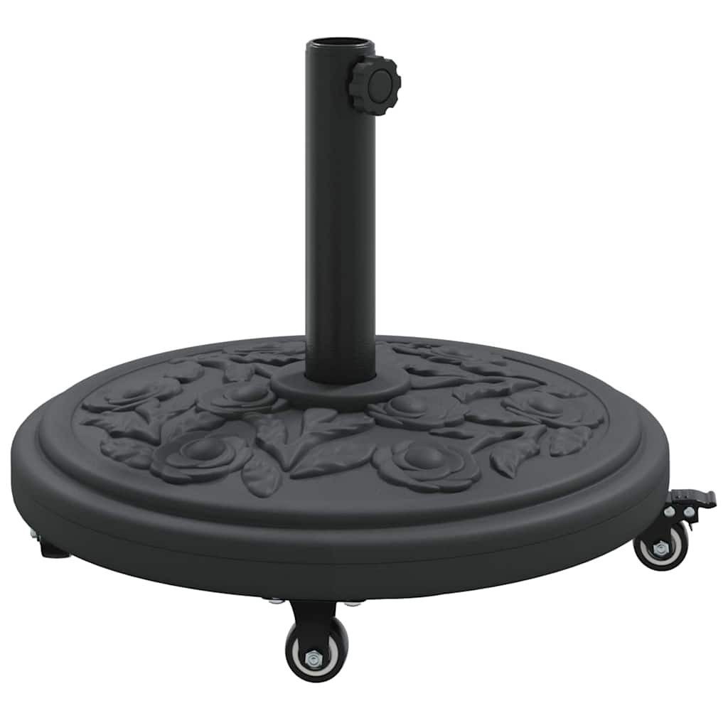 vidaXL Schirmhalter Sonnenschirmständer 15.6 kg Schwarz Eisen Kreisförmig, 1 tlg.