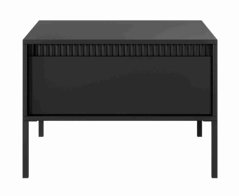 Furnix Couchtisch FURNIX Rebeca Beistelltisch Nachttisch mit Schublade Metallbeine, Push-to-open, 68x48,4x68 cm, erweiterbare Serie Rebeca