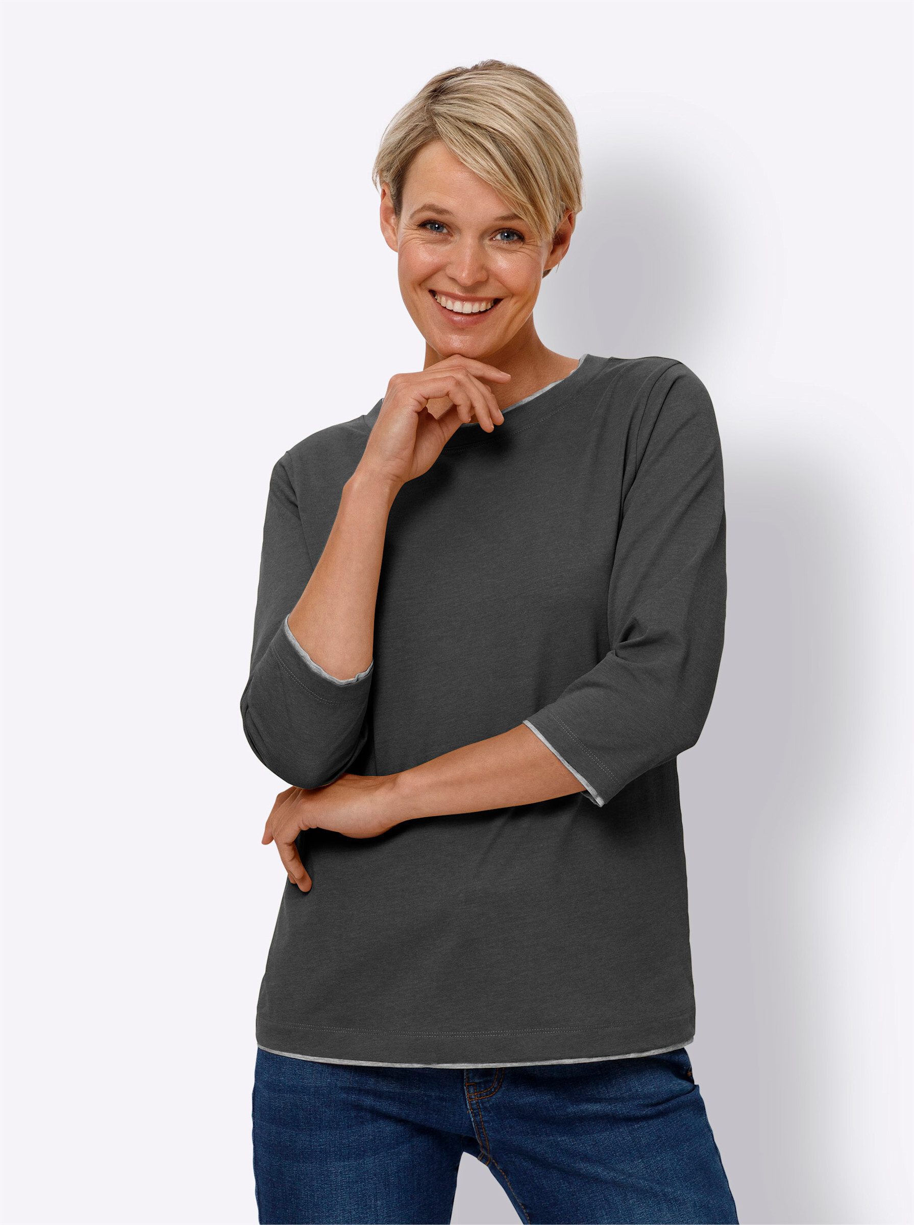 Sieh an! T-Shirt 3/4-Arm-Shirt günstig online kaufen