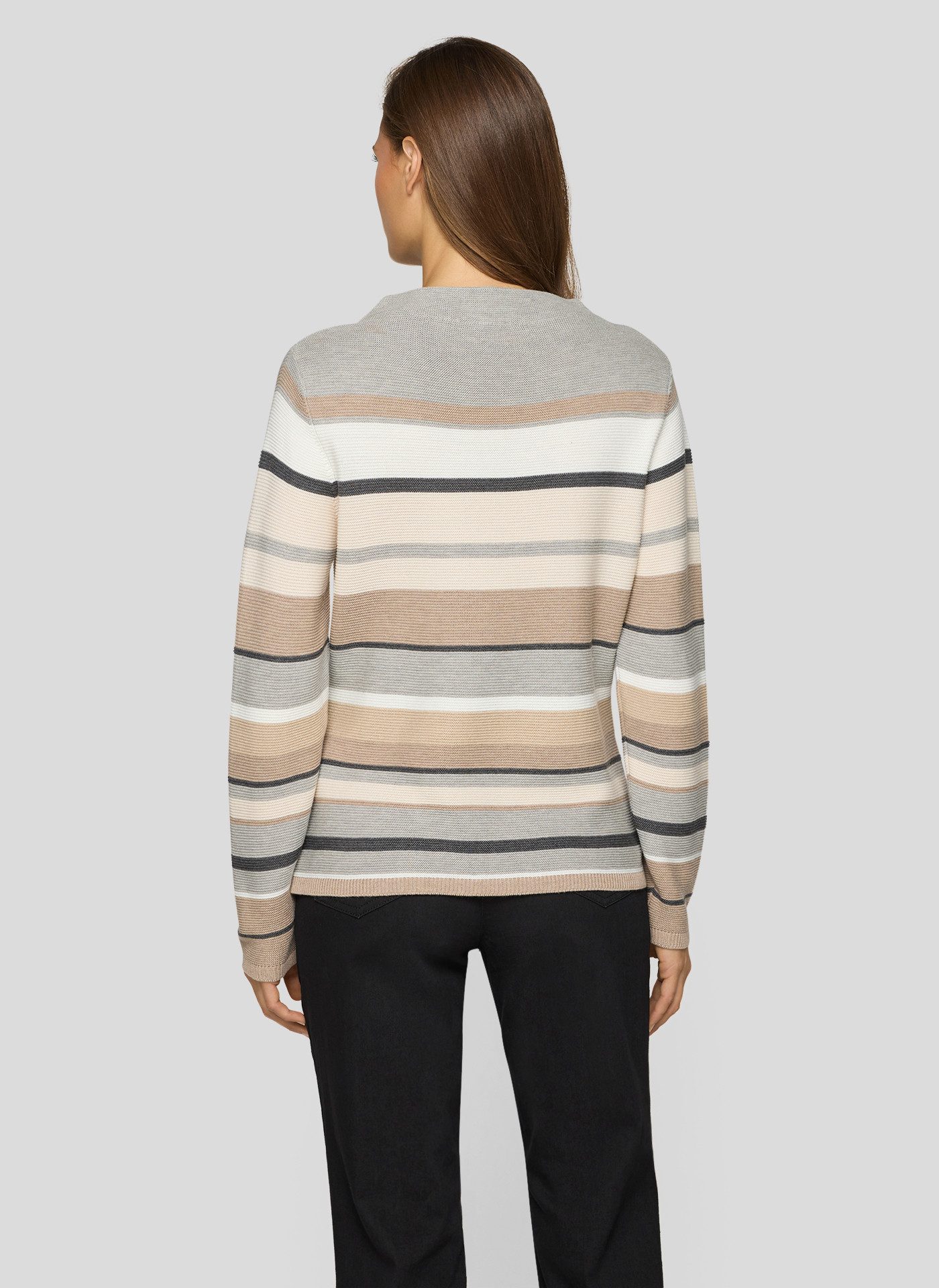 Rabe Streifenpullover mit intarsien Muster