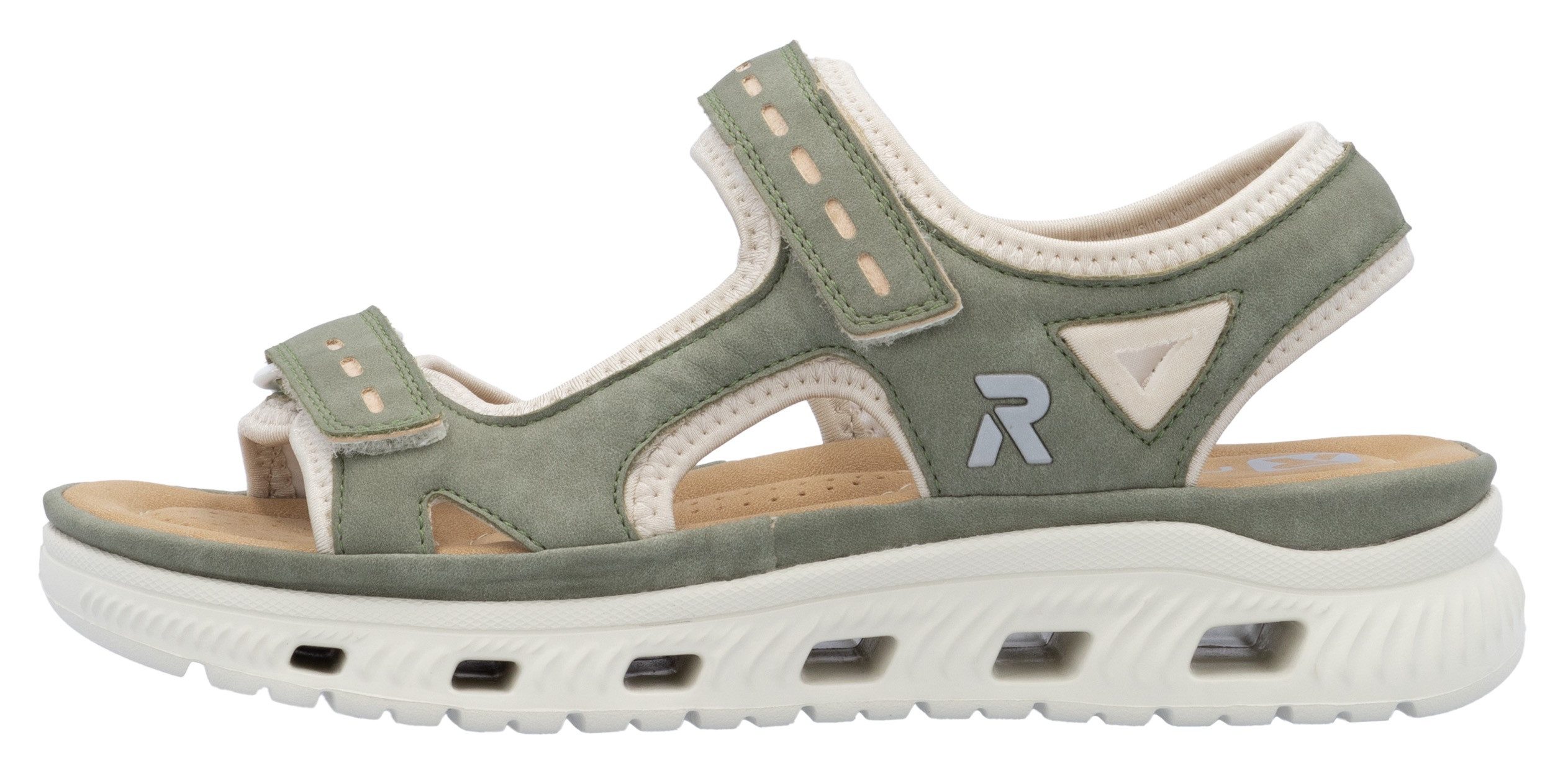 Rieker Sport Outdoorsandale Sandale, Sommerschuh, Sandalette, Plateauabsatz, mit Klettverschlüssen