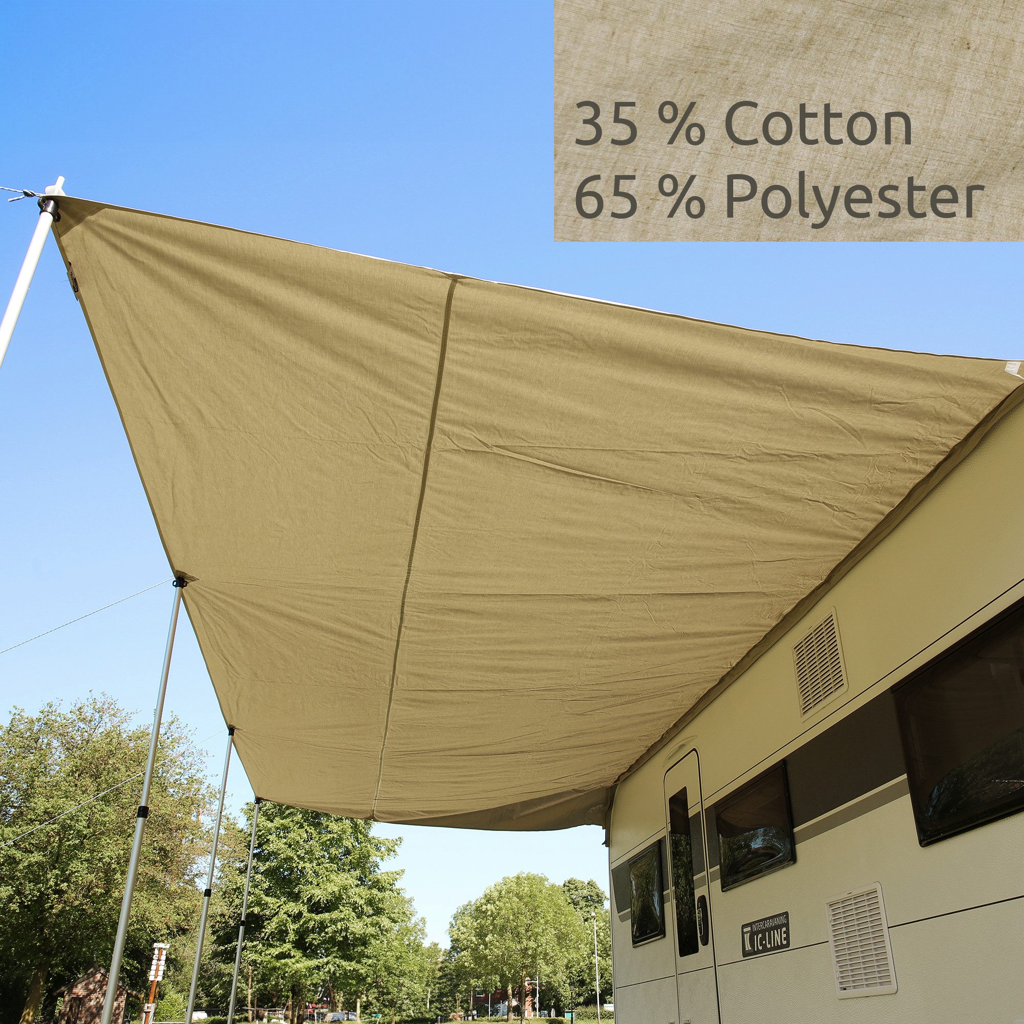 yourGEAR Sonnensegel your GEAR Caravan Tarp TC 500 x 240 - Wohnwagen Baumwoll-Sonnensegel