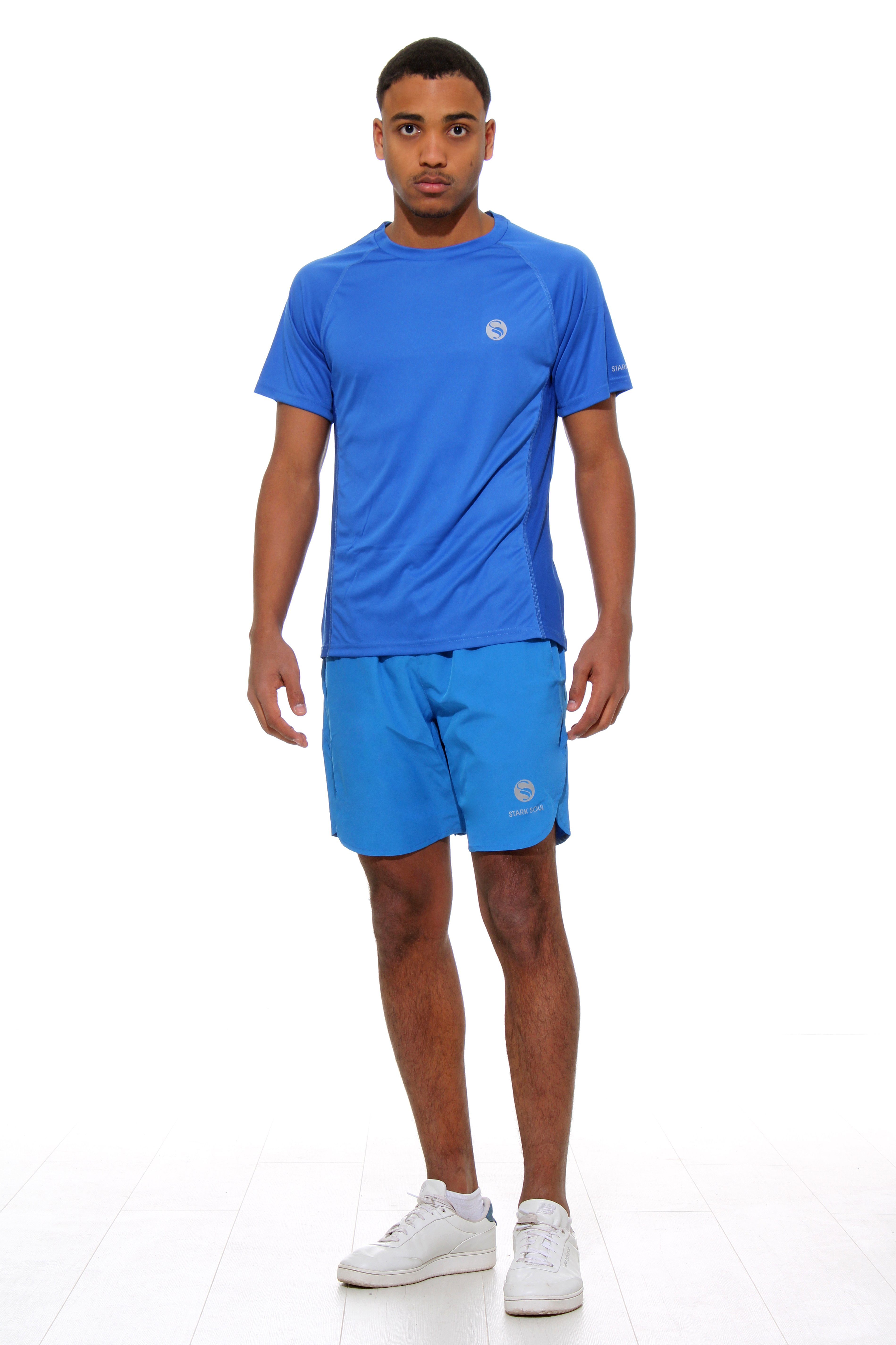Stark Spezielles -Reflect-, Trainingsshort Blau Dry Trainingsshorts Shorts Soul® Funktionshose, Material Quick Sport Herren