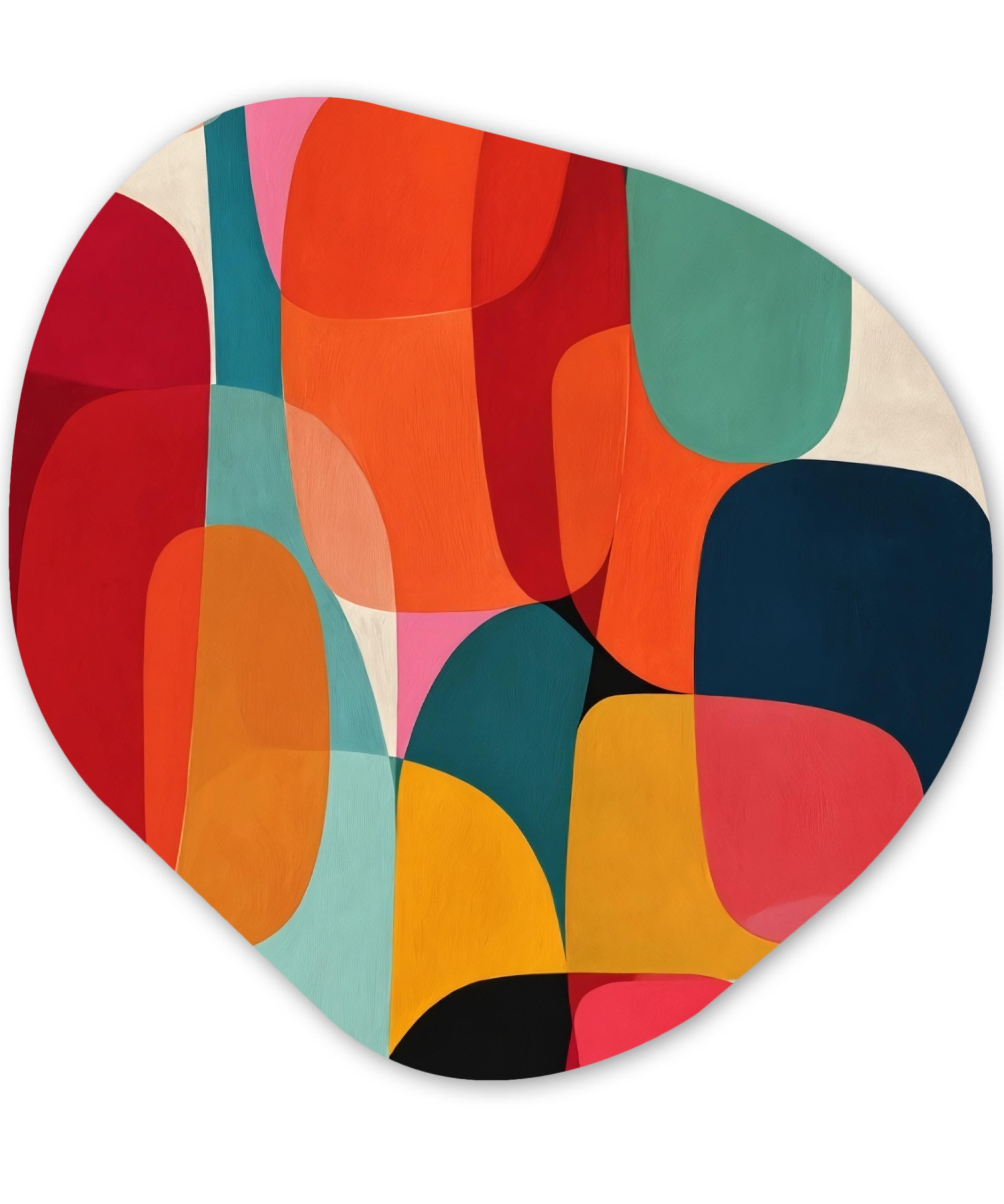 MuchoWow Gemälde Formen - Bunt - Abstrakt - Flugzeuge, Fotodruck (1 St), Wandbild Abstrakt, Wohnzimmer Schlafzimmer Wanddekoration, 40x40 cm