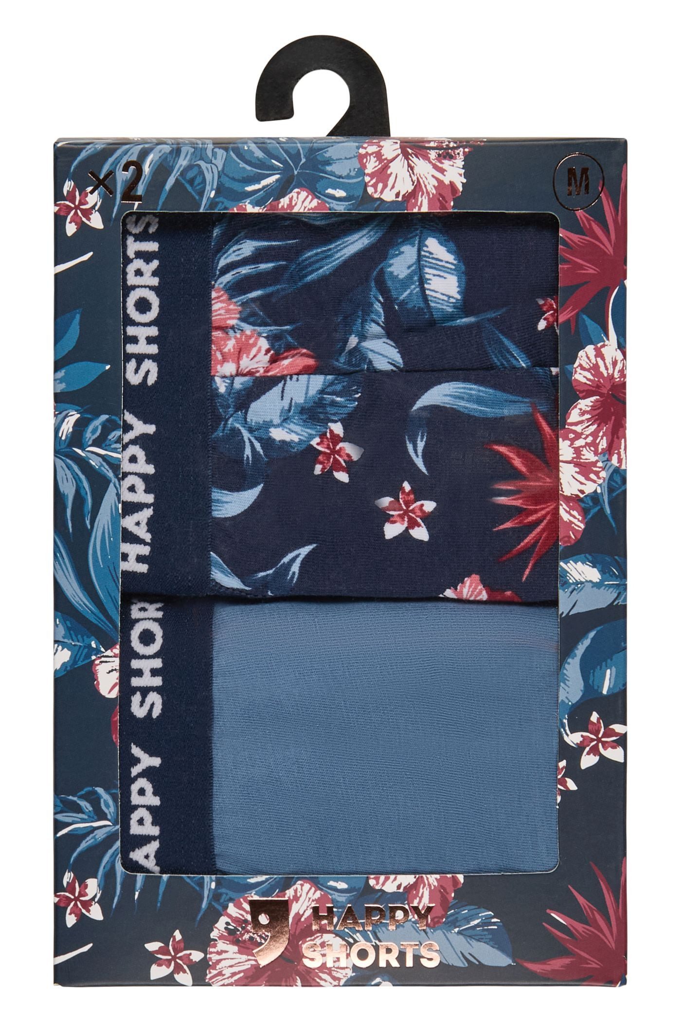 HAPPY SHORTS Trunk 2 Happy Shorts Jersey Trunk Herren Boxershorts Pant Hawaii - Blau (1-St)