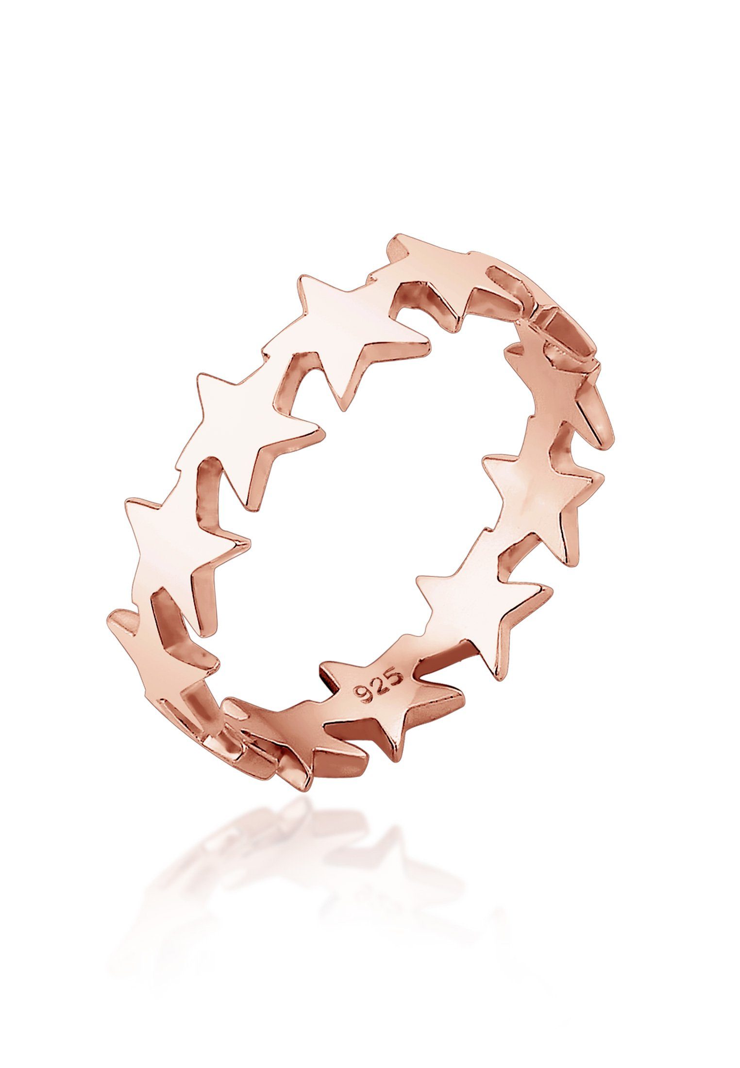 Elli Fingerring Sterne Star Astro 925 Silber Rosegold