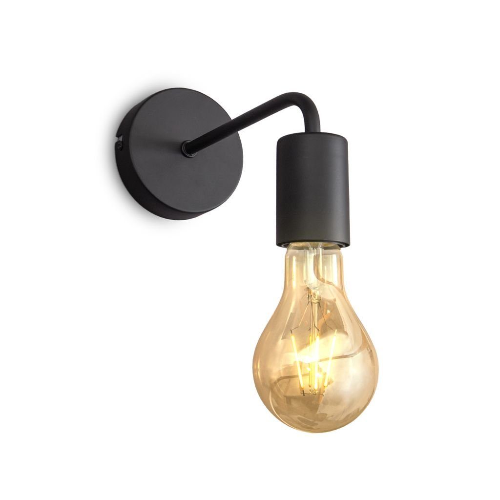 B.K.Licht Wandleuchte Wandlampe Vintage Industrial Design Rund E27 Stahl - günstig online kaufen