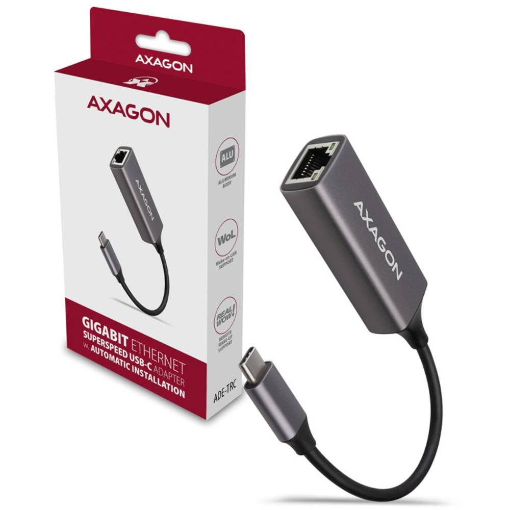 AXAGON Gigabit Ethernet 10/100/1000 Adapter - USB 3.1 Typ C ADE-TRC Netzwerk-Adapter