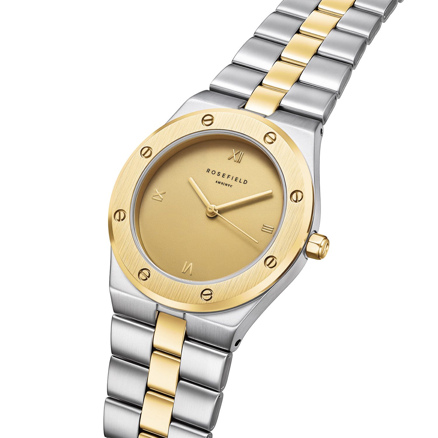 ROSEFIELD Quarzuhr SPCDSD-SP05, Uhr für Damen Rose Bicolor