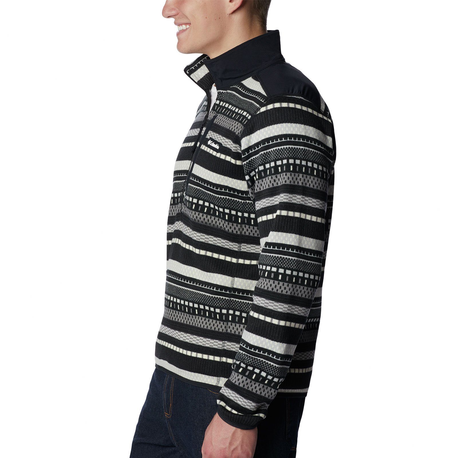 Columbia Strickfleece-Pullover Sweater Weather™ Brust Logo stripe Printed apres der 012 Half-Zip mit / shark auf II
