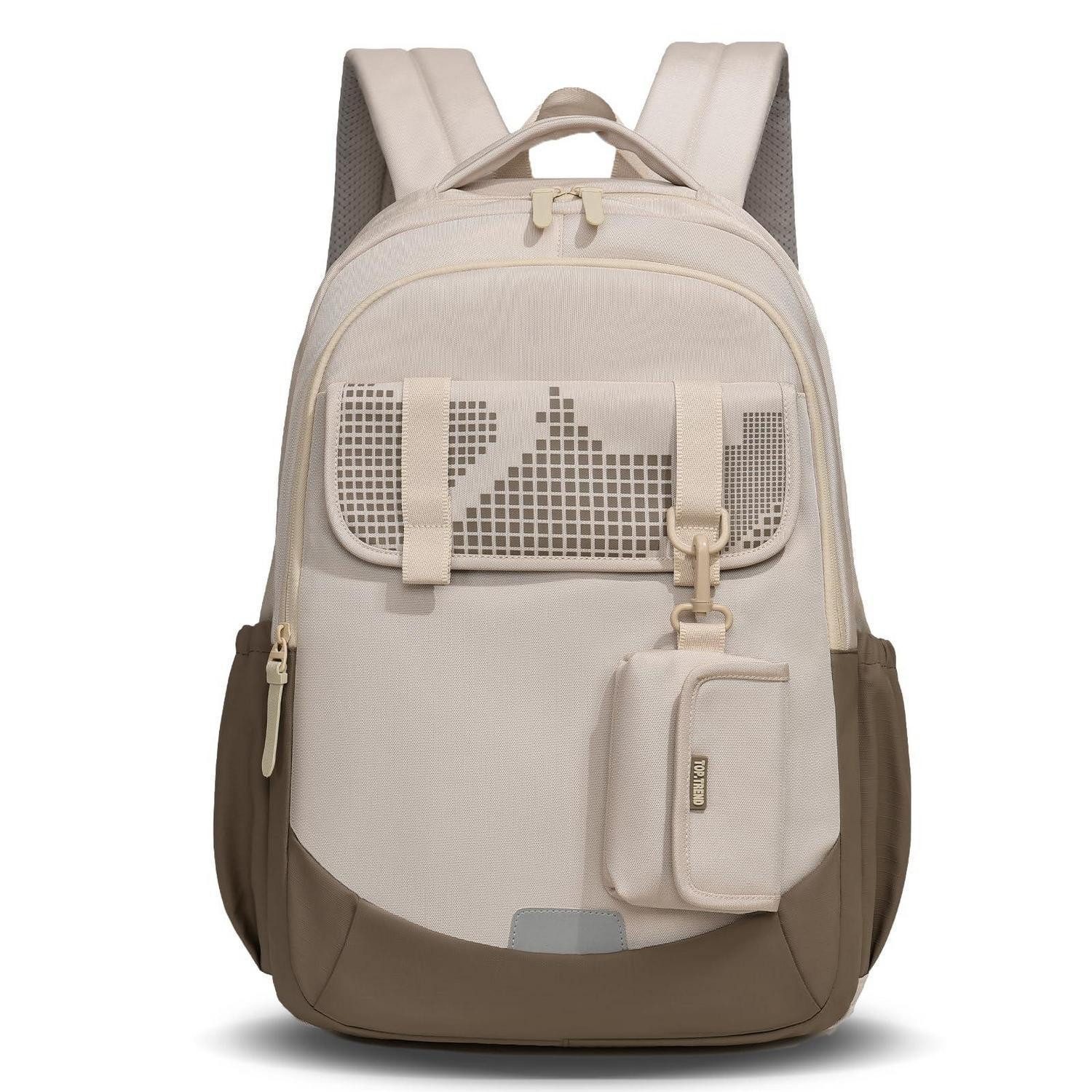 LuxusKollektion Schulranzen Schulranzen Jungen Teen 10-18 J wasserdicht 30L Beige