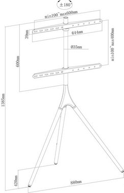 my wall HT22L TV-Standfuß, (bis 75 Zoll, Packung, 1-Teilig, Staffelei / Bodenstativ für Flachbildschirme)