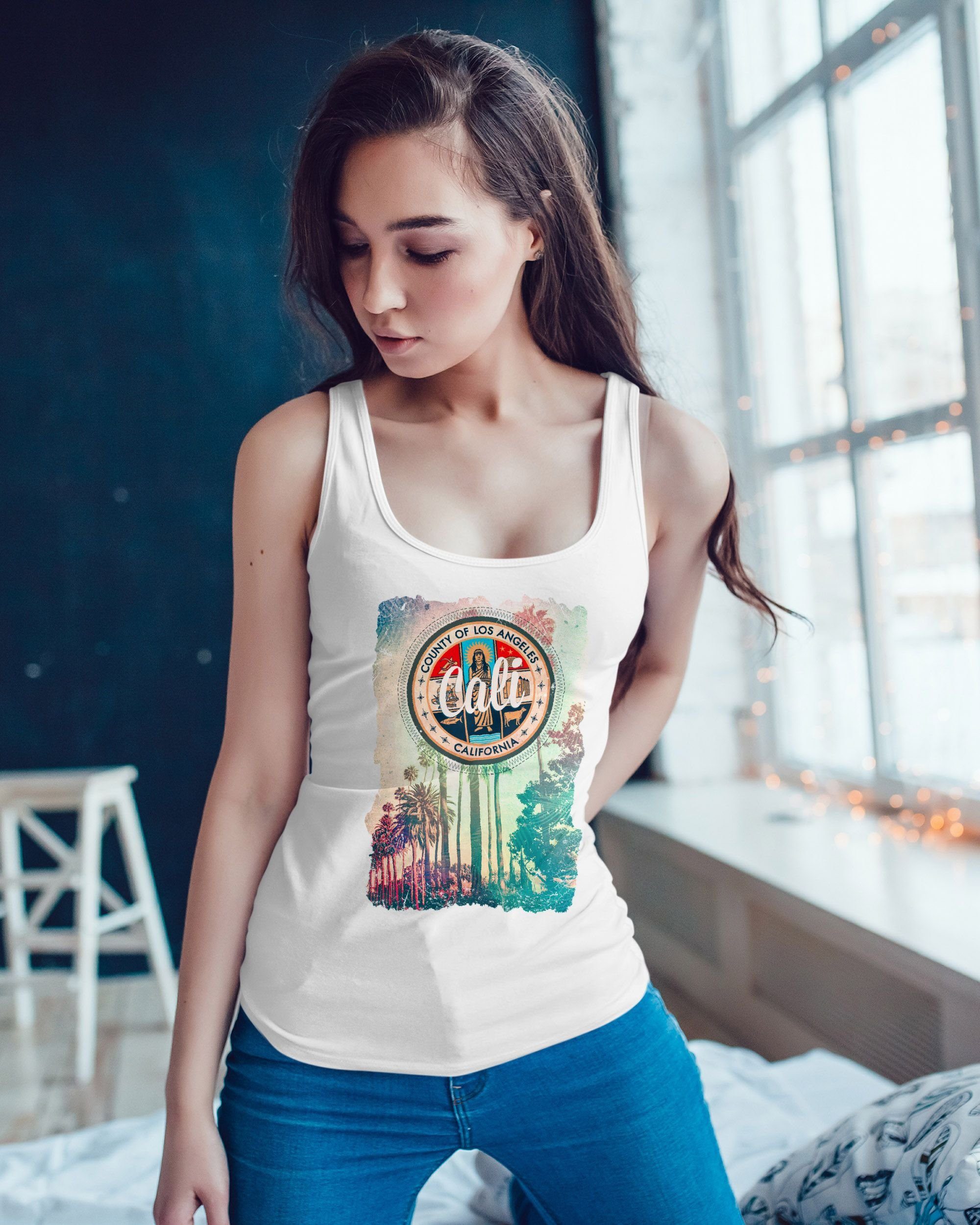 Neverless Tanktop Damen Tank-Top California Beach günstig online kaufen