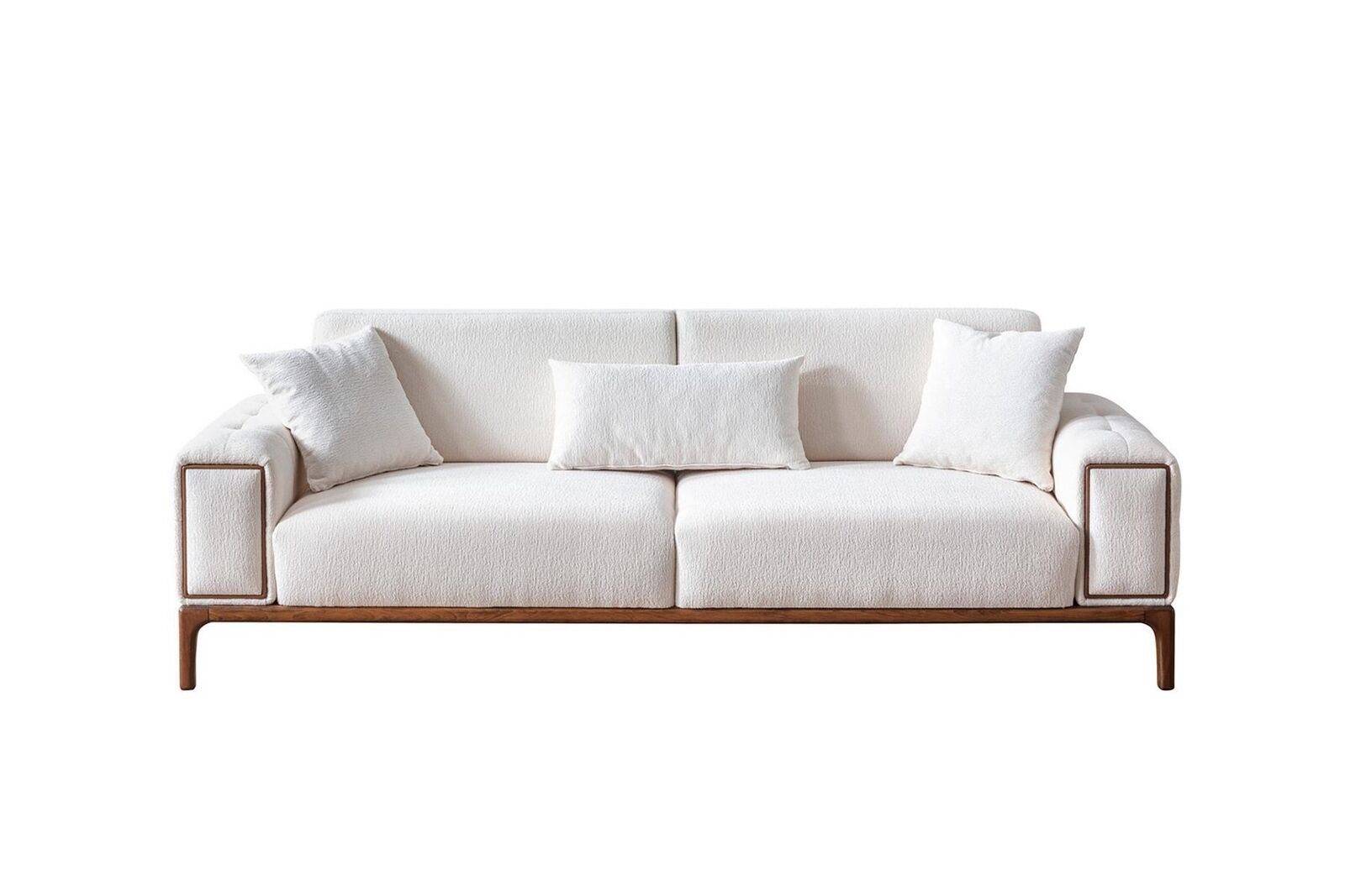 JVmoebel 3-Sitzer Sofa 3 Sitzer Modern Möbel Weiße Farbe Wohnzimmer Luxus Dreisitzer, 1 Teile, Made in Europa