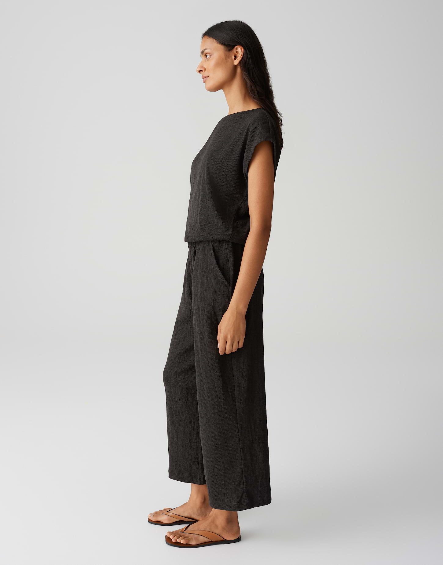 OPUS Jumpsuit MELTI Regular mit Struktur