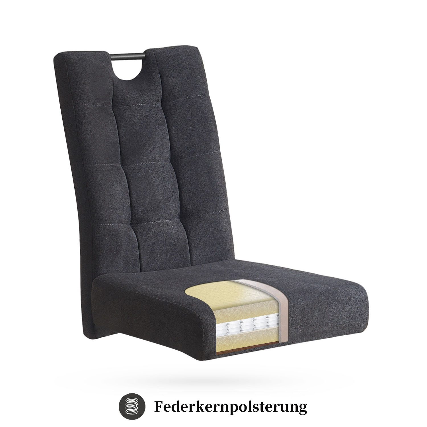 B&D home Freischwinger SOFIA (2er Set, 2 St), Freischwinger, mit Federkern