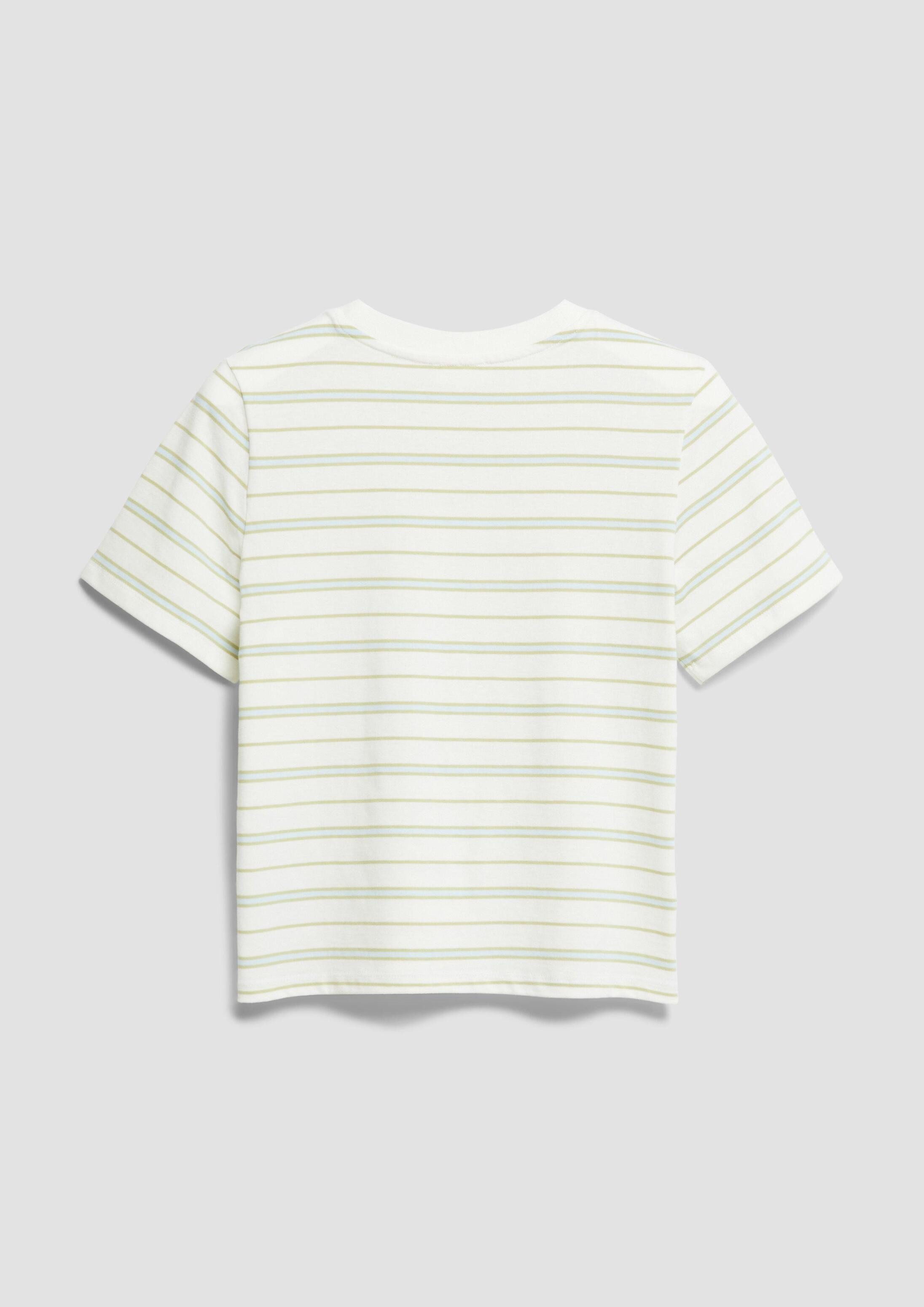s.Oliver Kurzarmshirt T-Shirt Verkürztes Jersey-T-Shirt mit Streifen