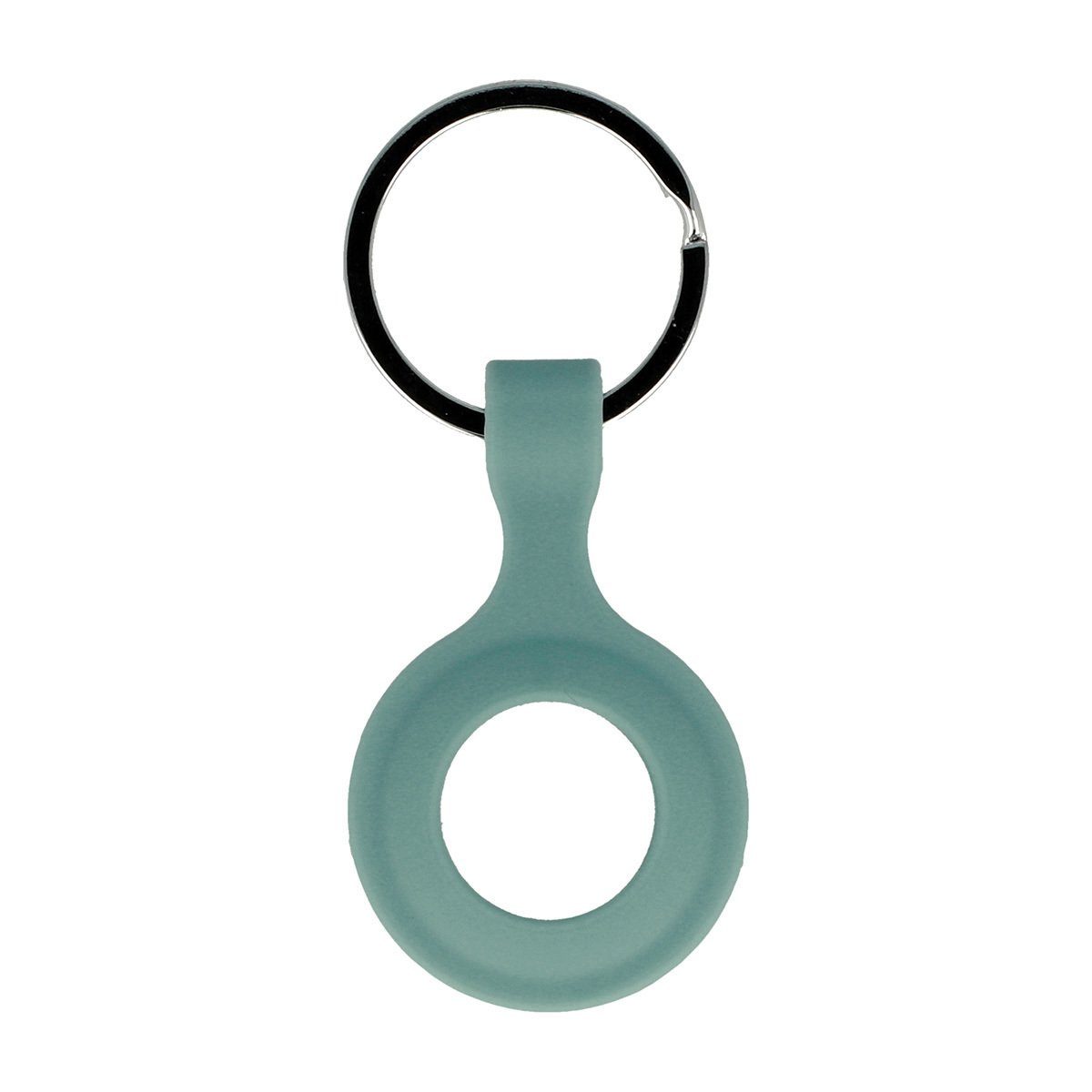 cofi1453 Schlüsselanhänger Silikon Case für AirTag Schutz Hülle Cover Schlüsselanhänger Apple AirTag Cover Case Tracker Tasche Weiß dunkelgrün