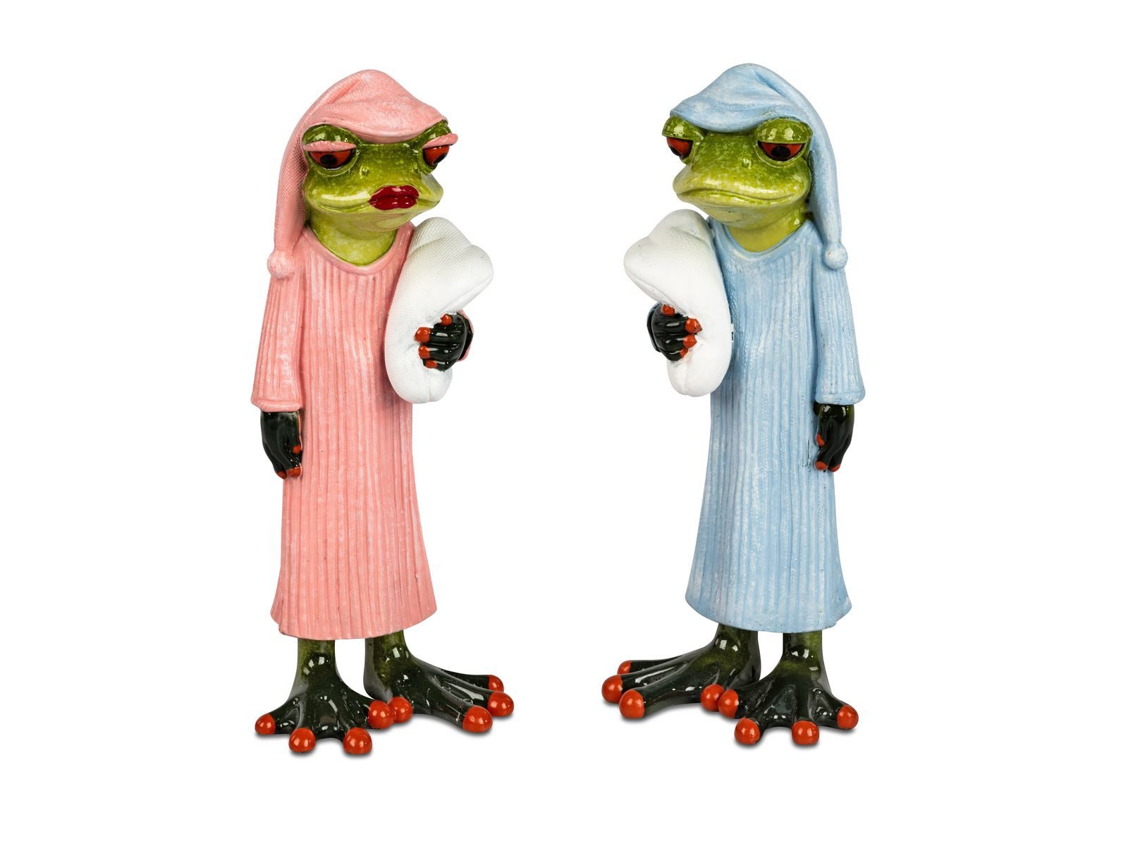 formano Sammelfigur 2er Set Frosch Figuren lustige Schlafmütze 17cm handbem günstig online kaufen