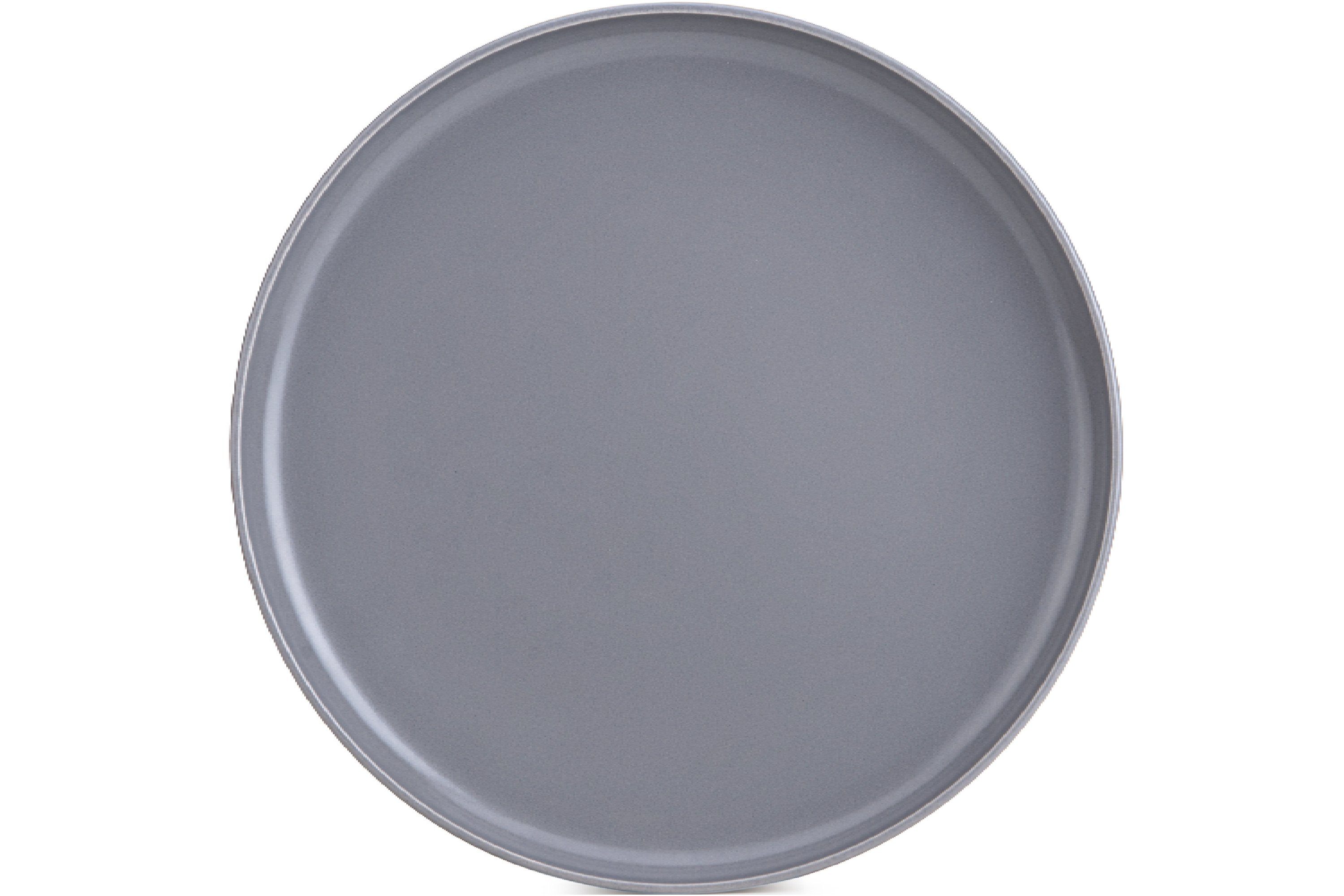 Steingut, (24-tlg), 6 Geschirrset Konsimo Kombiservice EU grau/schwarz/weiß/schwarz VICTO matt hergestellt mehrfarbig, in spülmaschinengeeignet, mikrowellengeeignet, Personen, der matt