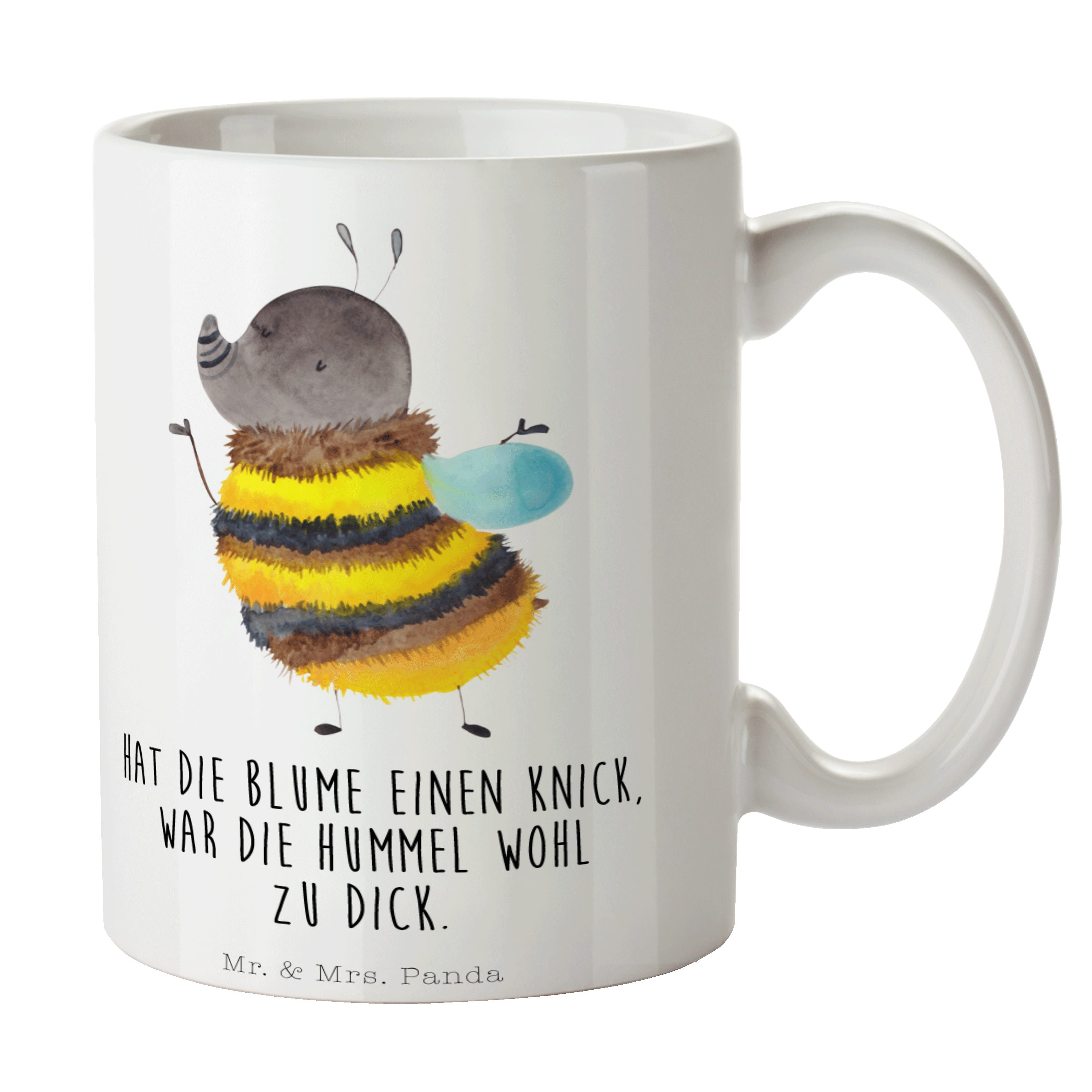 Mr. & Mrs. Panda Tasse Hummel flauschig - Weiß - Geschenk, Gute Laune, Tiere, Geschenk Tasse, Keramik