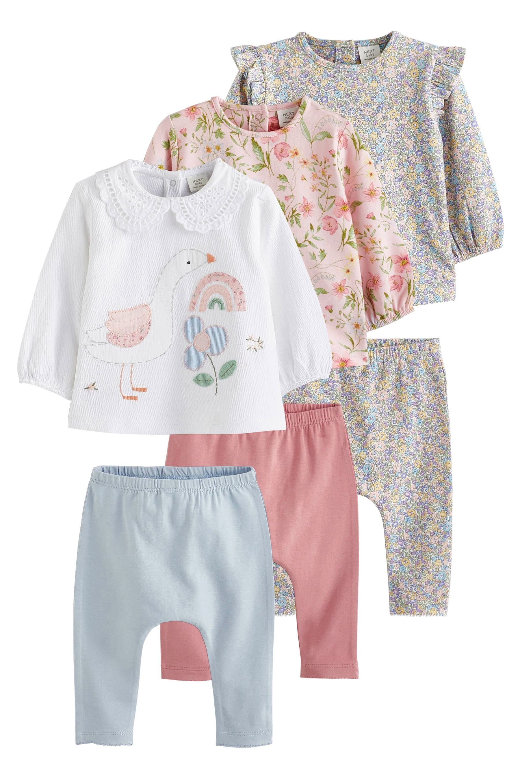 Next Shirt & Leggings T-Shirts und Leggings im 6-teiligen Baby-Set (6-tlg)