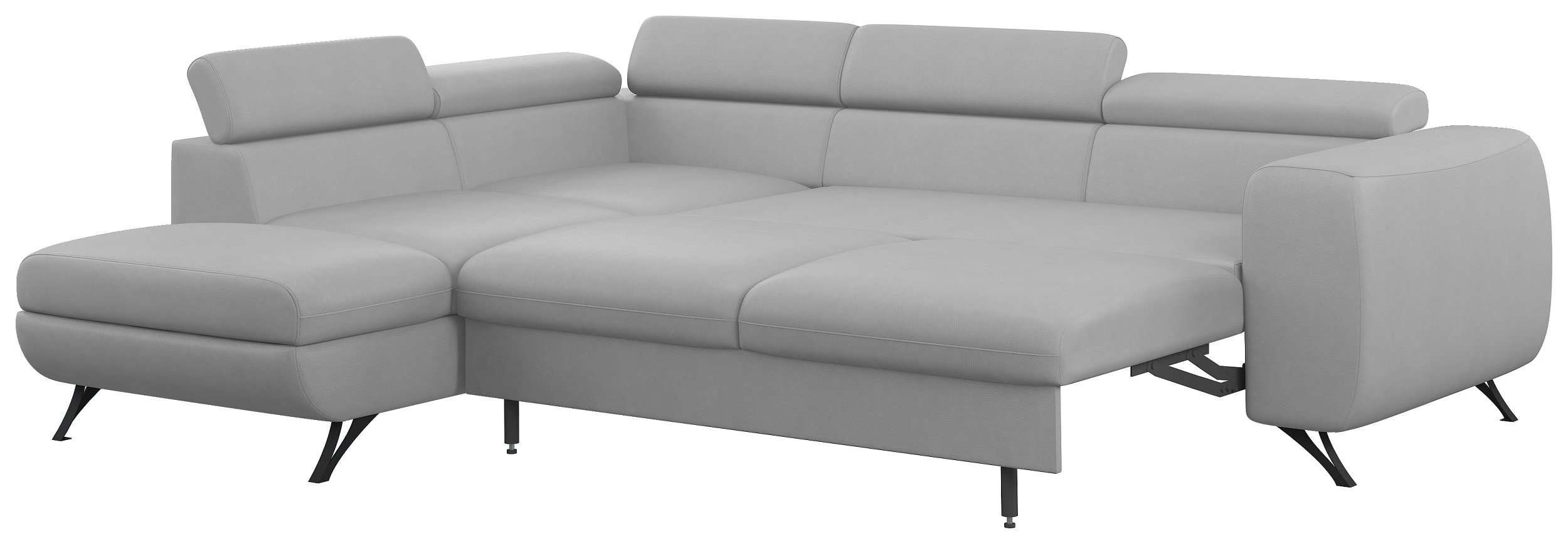 Stylefy Ecksofa Corina, L-Form, im Modern Bettfunktion oder frei rechts bestellbar, mane Eckcouch, links und stellbar, Bettkasten, Raum Design, Relaxfunktion mit