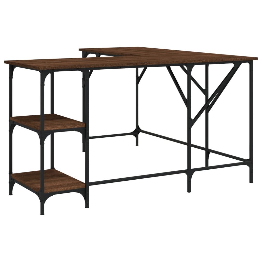 vidaXL Schreibtisch Schreibtisch Braun Eichen-Optik 139x139x75 günstig online kaufen