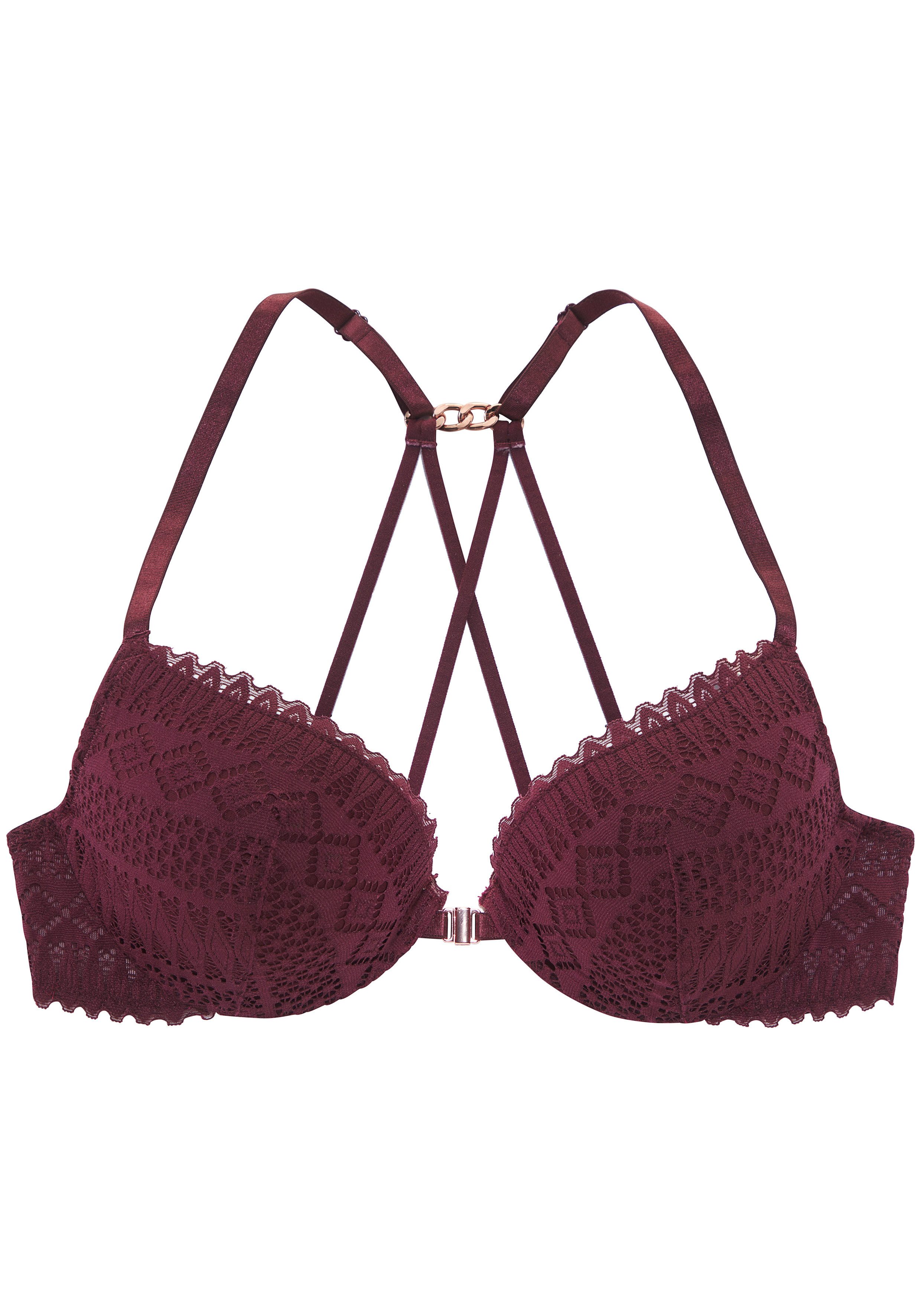 LASCANA Push-up-BH Nina mit Bügel, aus graphischer Spitze, sexy Dessous – Bild 2 von 5