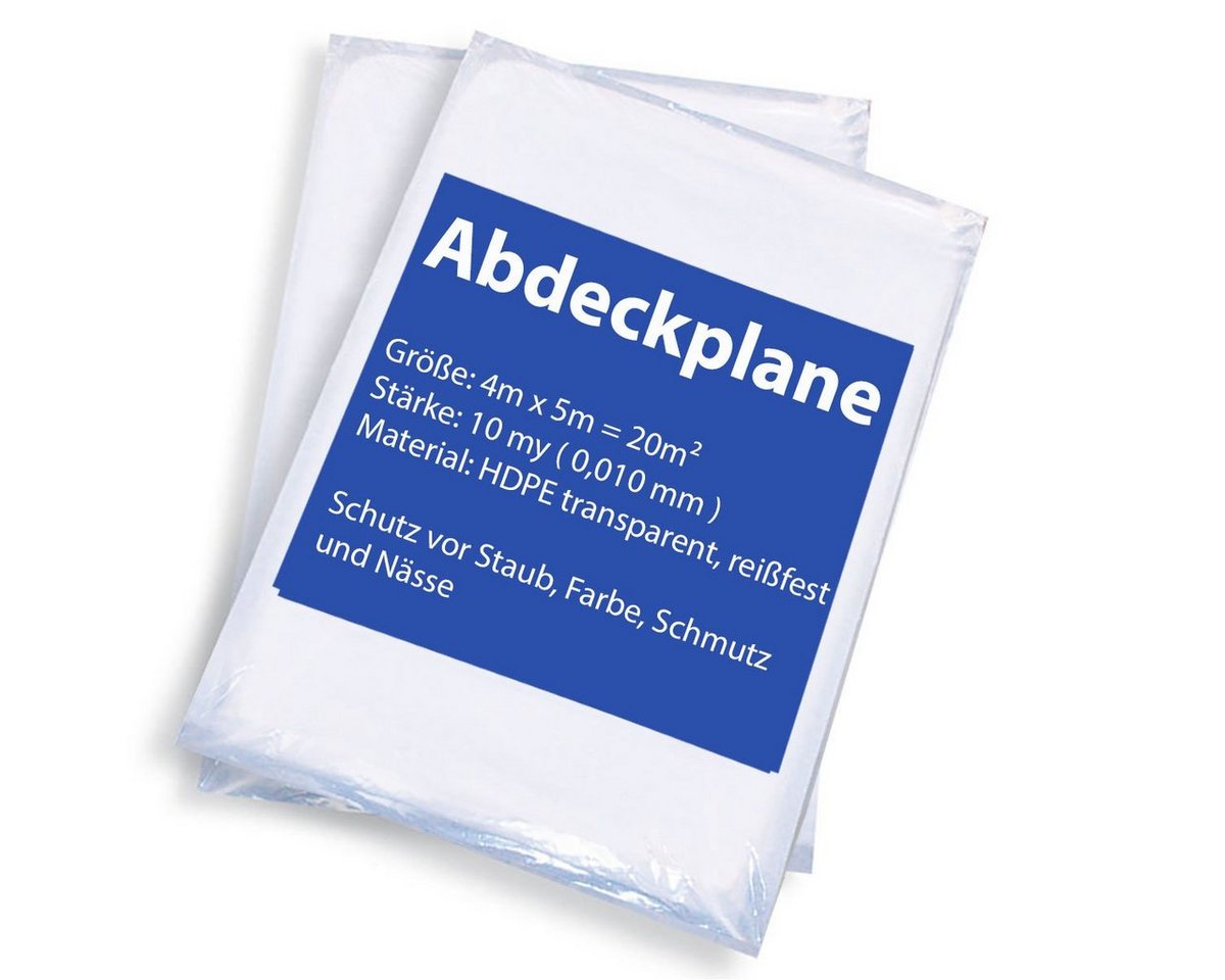 Thumbnail - VaGo-Tools Schutzplane Abdeckfolie Malerplane Schutzfolie 4x5m 10my 5x
