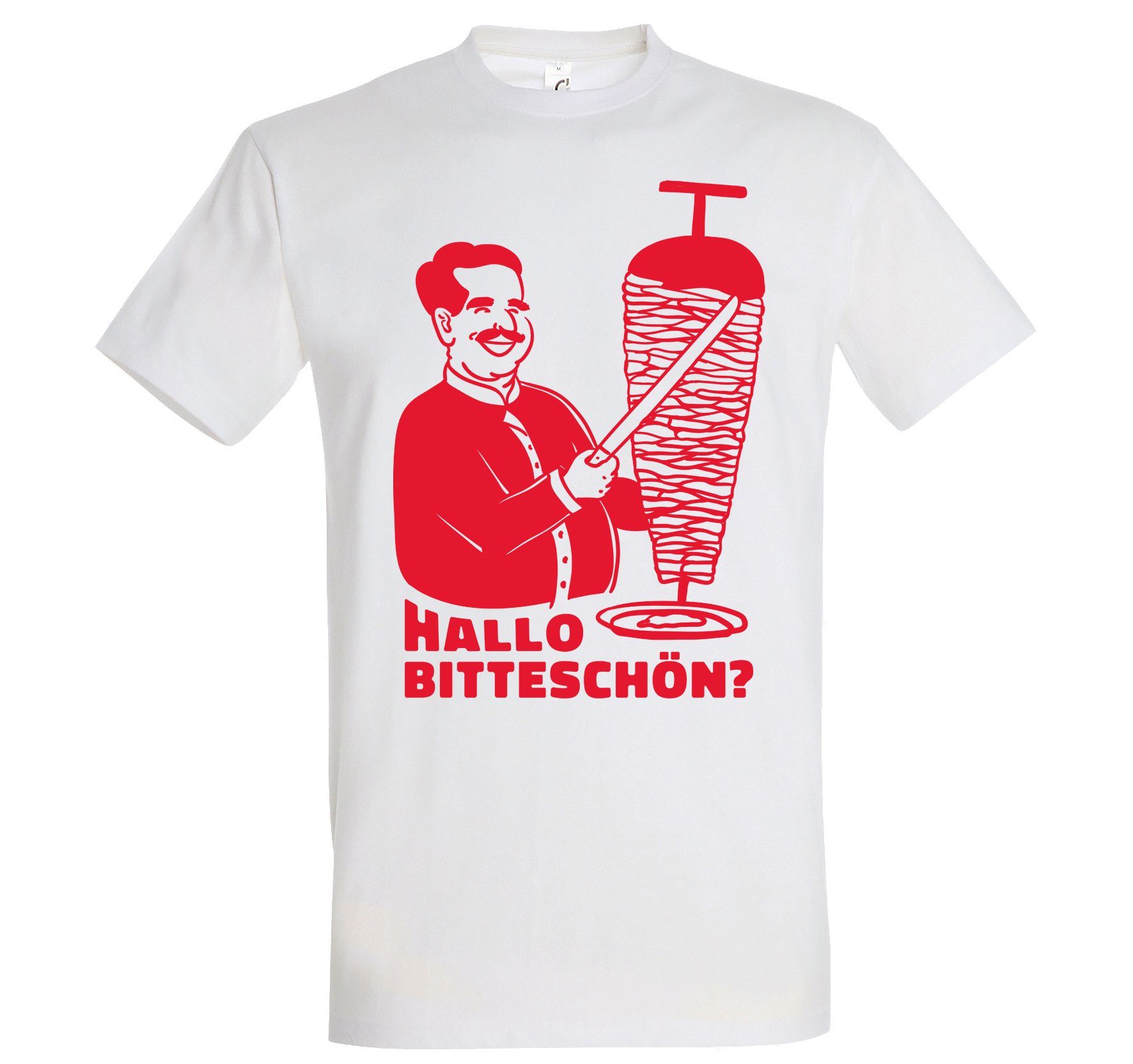 Bitteschön? Designz Weiß Döner Hallo lustigem mit T-Shirt Frontprint Herren Shirt Youth