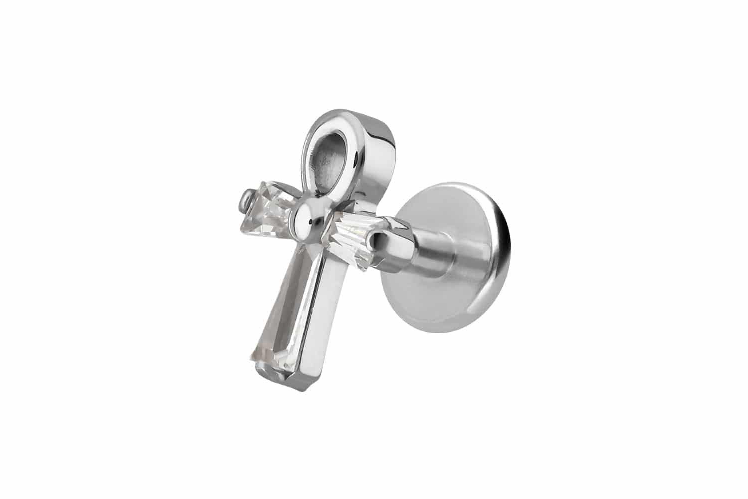 Piercing-Set Titan Labret mit Innengewinde KRISTALLANKH